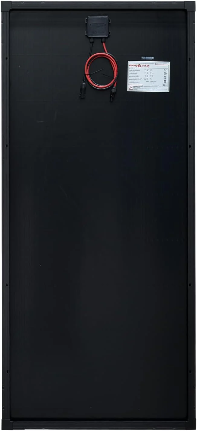 enjoy solar® Monokristallines Solarmodul 200W 12V, Solarpanel mit PERC 9BB schwarzes Rahmen Version - Image 3