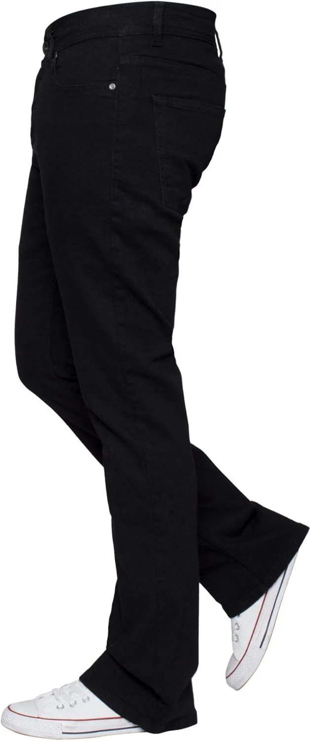 Enzo Herren Bootcut Jeans 30W / 32L Schwarz, 30W / 32L Schwarz - Image 3