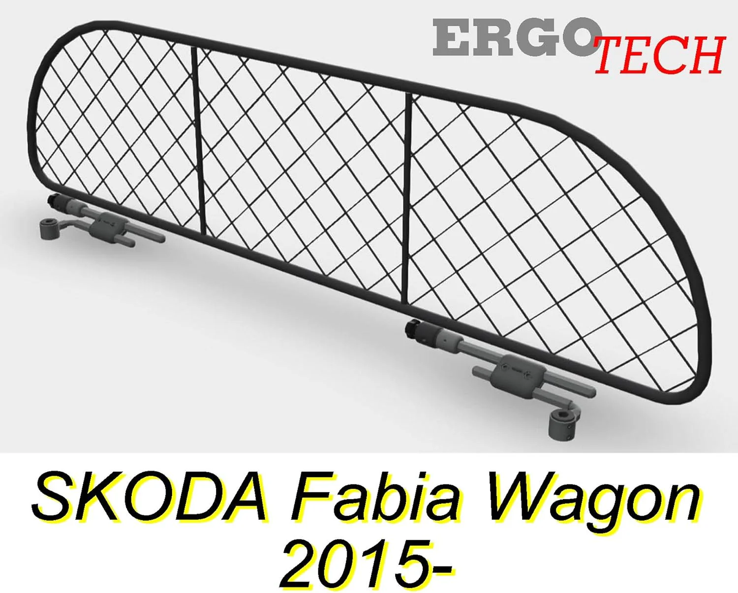 ERGOTECH Trennnetz Trenngitter kompatibel mit Skoda Fabia Combi (ab BJ 2015) RDA65-S, für Hunde und - Image 4