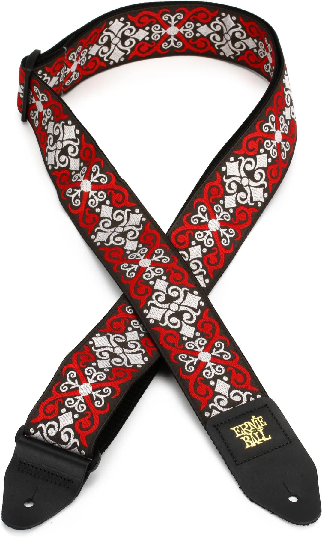 Ernie Ball Jacquard Guitar Strap Red Trellis (Rotes Gittermuster), Red Trellis (Rotes Gittermuster)