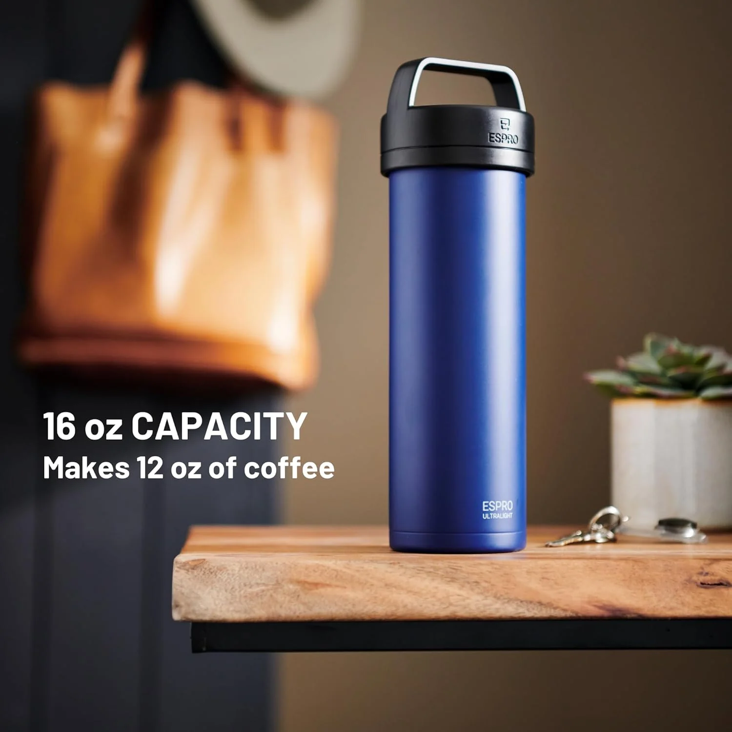 ESPRO Reise French Press Ultralight, Mini Coffee Maker mit Thermo-Funktion, 475ml, blau Blau ESPRO R - Image 3