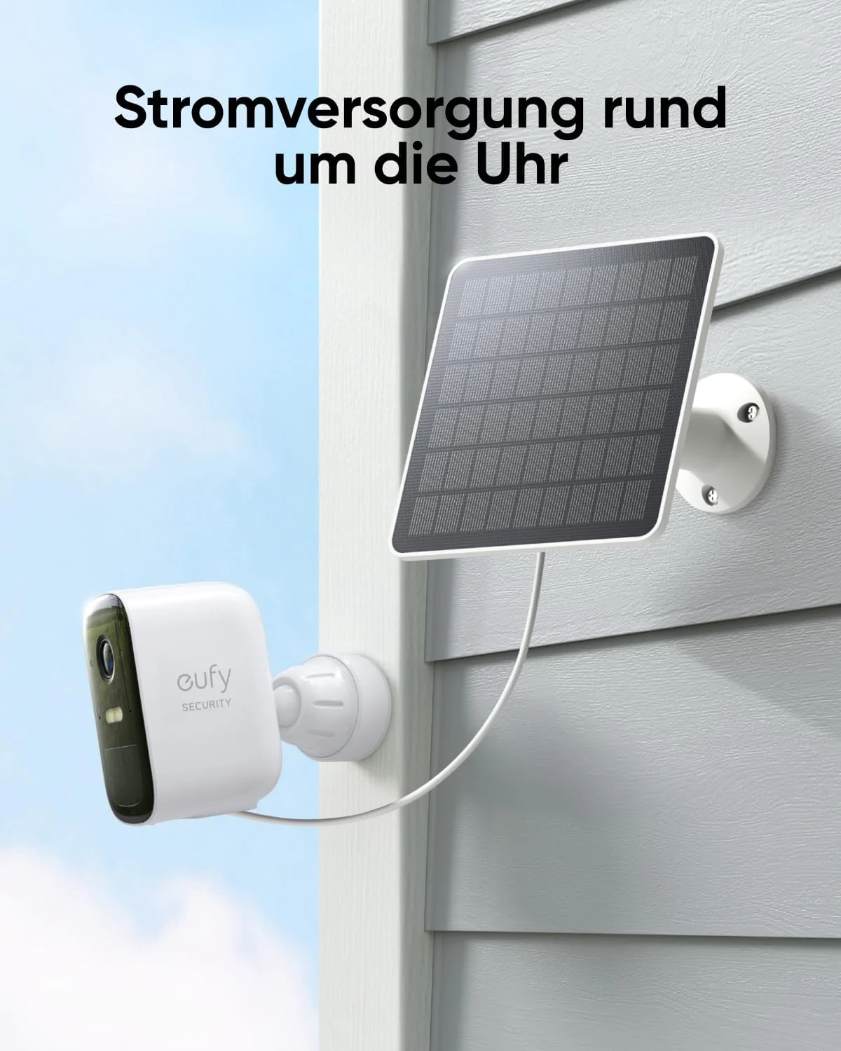 eufy Security Solarpanel (3W) Kompatibel mit eufyCam, Kontinuierliche Stromversorgung, IP65 wetterfe - Image 2