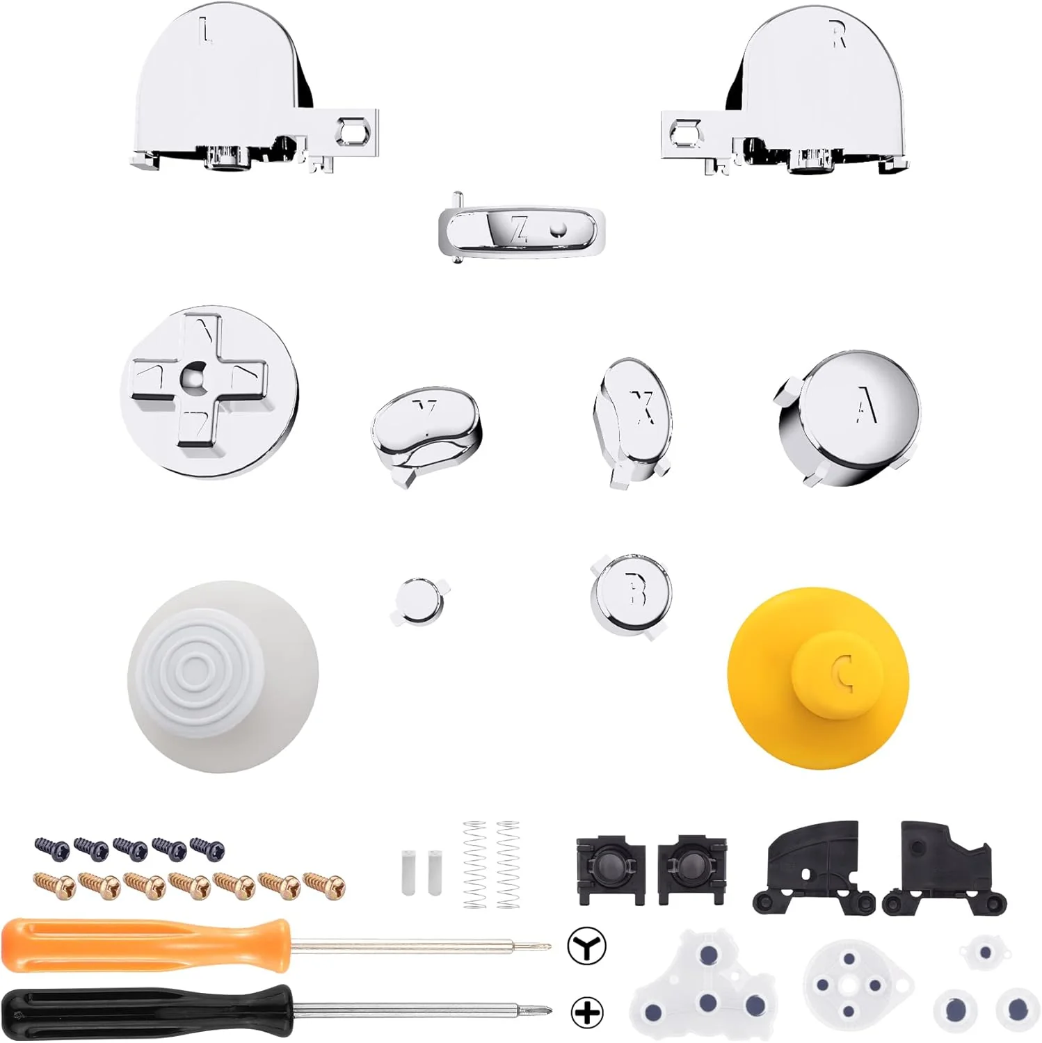 eXtremeRate Ersatz Tasten Set für nintendo Gamecube GCN Controller,DIY Ersatzteile Full Buttons D-Pa - Image 2
