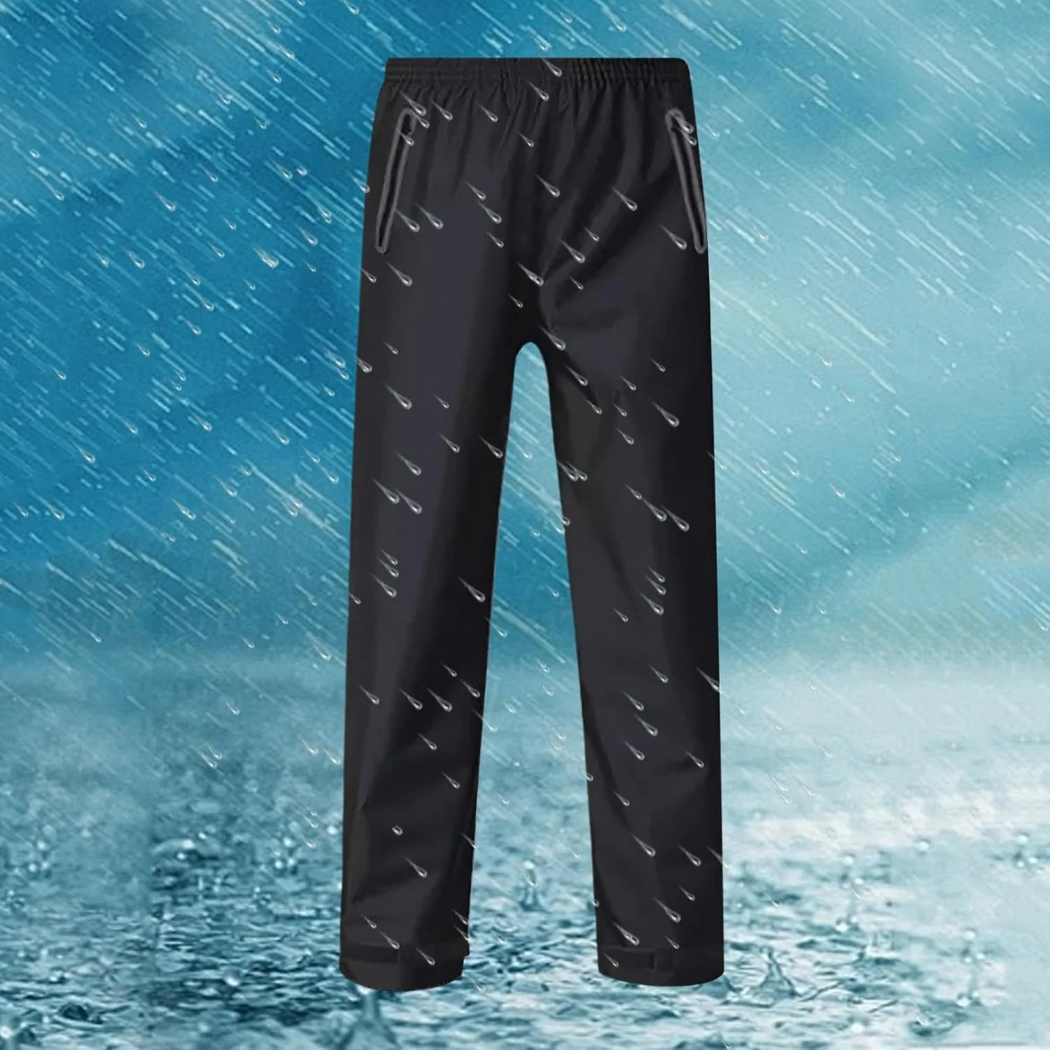 Fahrrad Regenhose Herren Regenhosen Für wasserdichte Hose Regenschutz Motorrad Regenkombi Regenjacke - Image 2