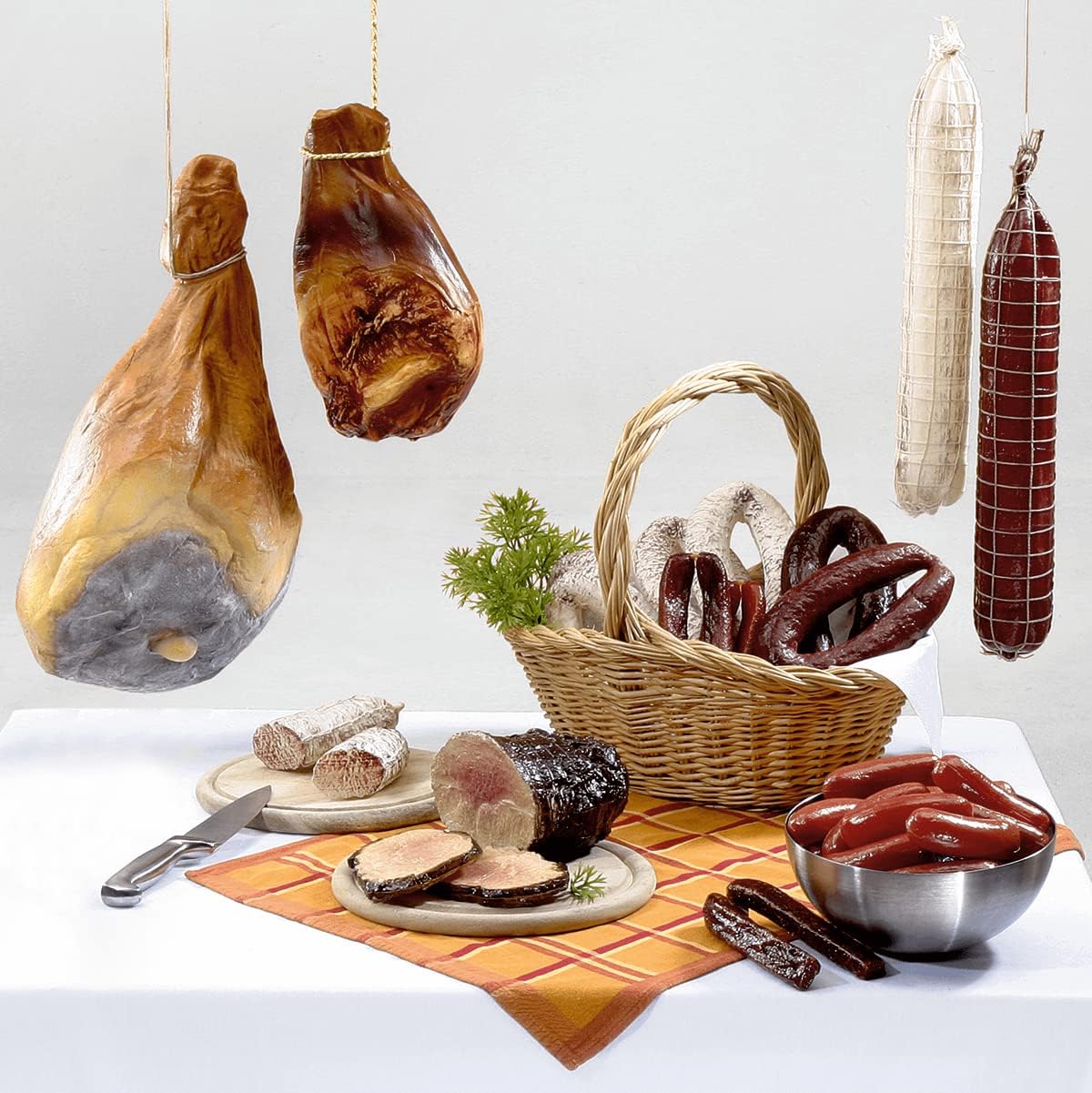 Fake Wurstringe 2 St Rot 10cm lang Fleisch und Metzgerei Lebensmittel-Attrappen - Image 3