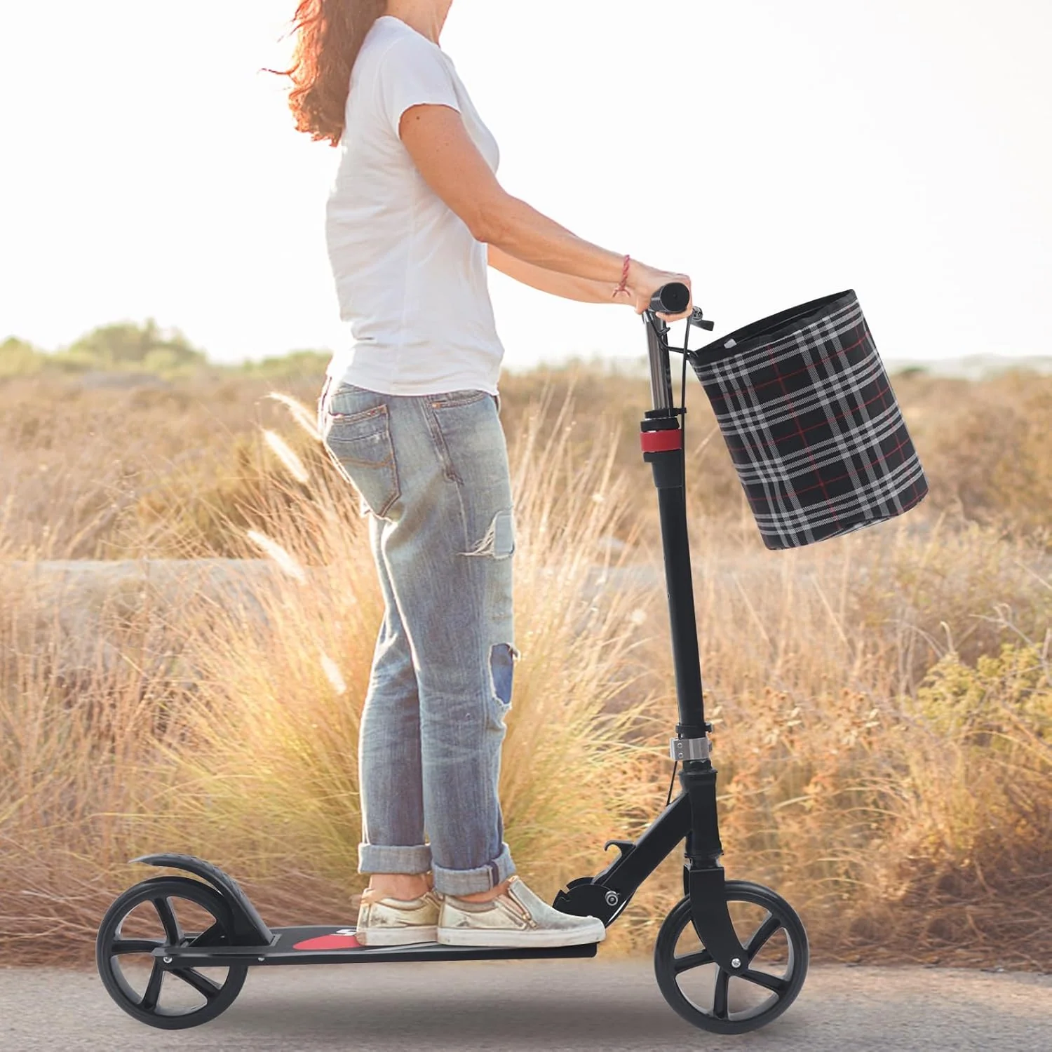 Faltbarer Roller für Erwachsene und Kinder, komfortabler Roller bis zu 150 kg, höhenverstellbarer Tr - Image 7