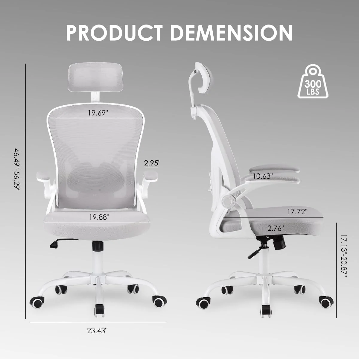 Farini Ergonomischer Stuhl mit Armlehne Büro Schreibtischstuhl mit Rollen Bequemer Home Office Stuhl - Image 3