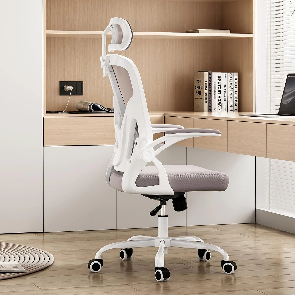 Farini Ergonomischer Stuhl mit Armlehne Büro Schreibtischstuhl mit Rollen Bequemer Home Office Stuhl - Image 7