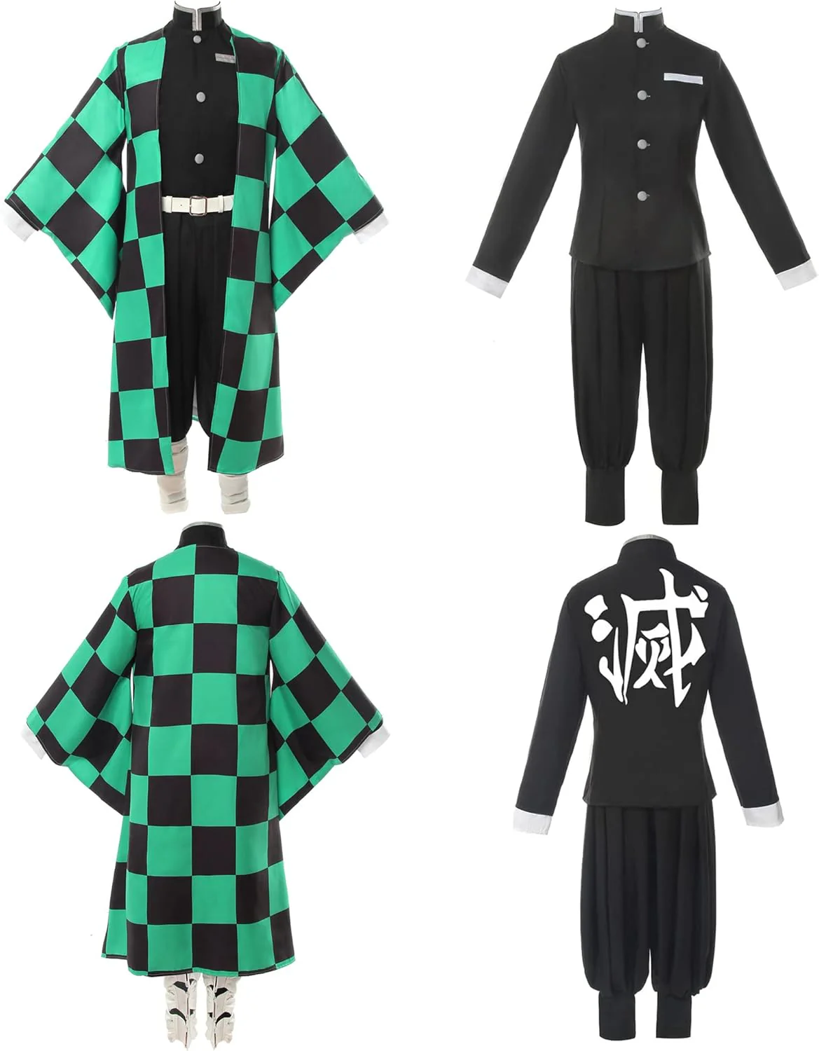 FCCAM Agatsuma Zenitsu Cosplay Kimono Vollständiger Satz Anime Zenitsu Cosplay Kostüm Erwachsene Grü - Image 6