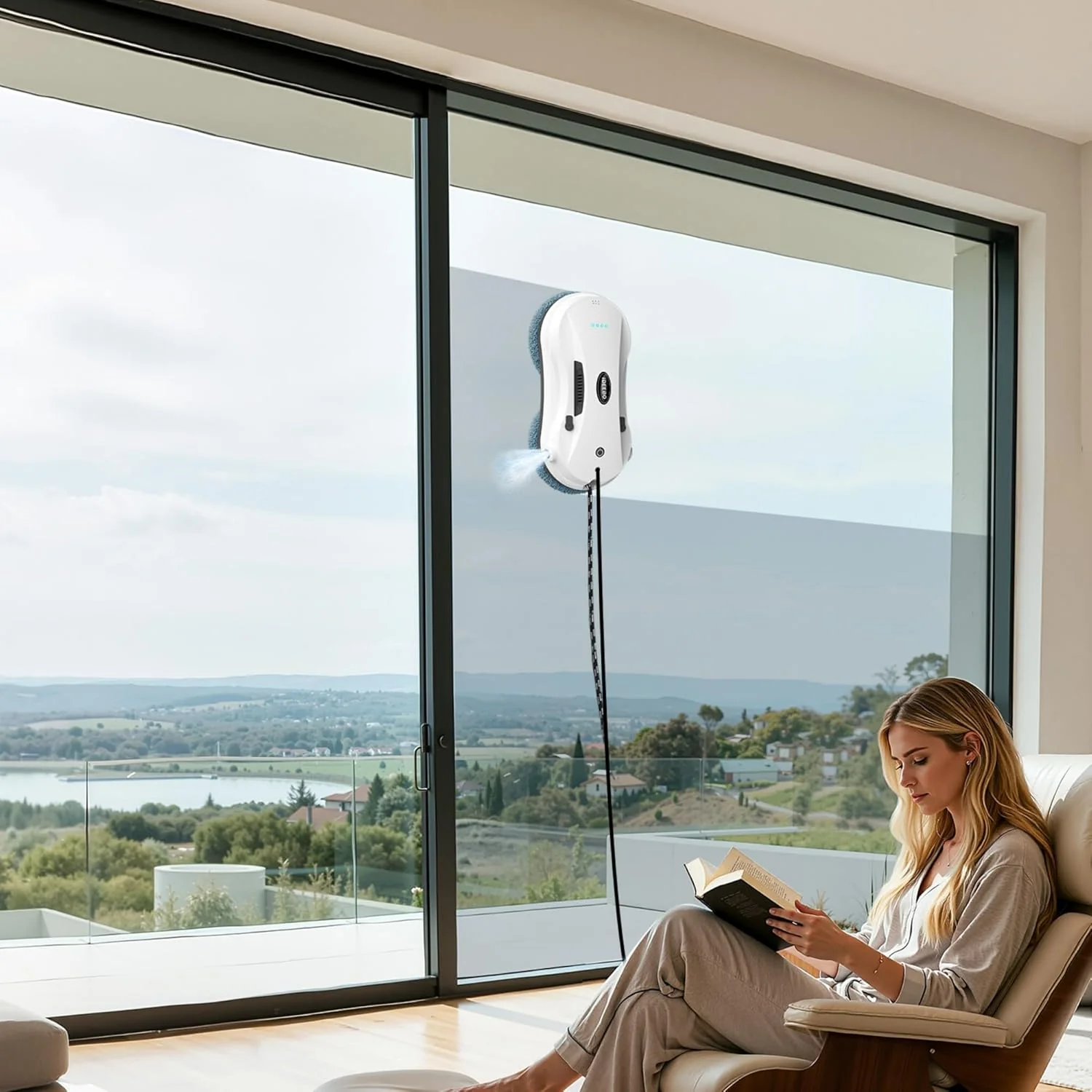 Fensterputzroboter, Fensterroboter mit 2-Fach Sprühsystem, Automatischem Wegplanung, Mehrfachschutz, - Image 6