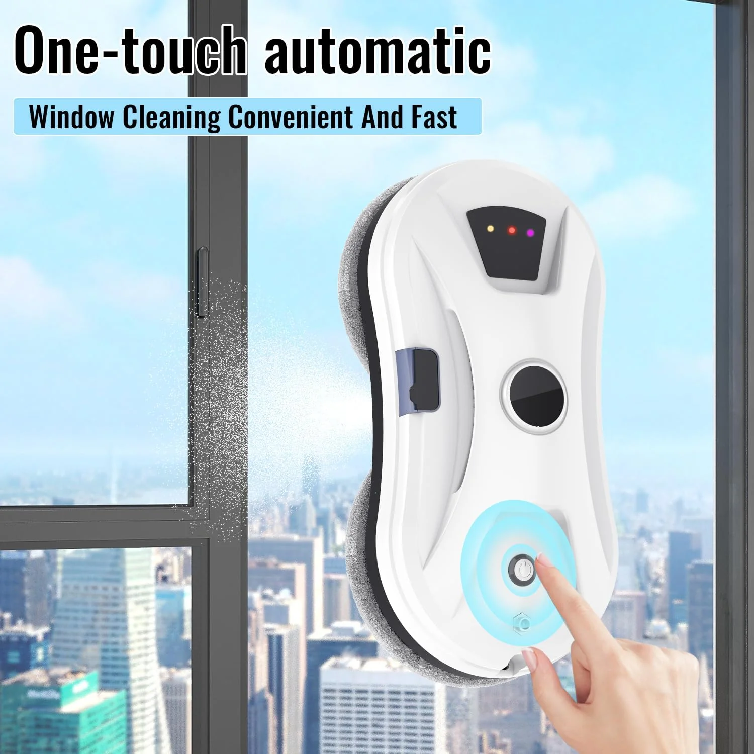Fensterputzroboter mit Sprühfunktion, 5600Pa Automatischer Fensterreiniger für grosse Aussenfenster, - Image 3