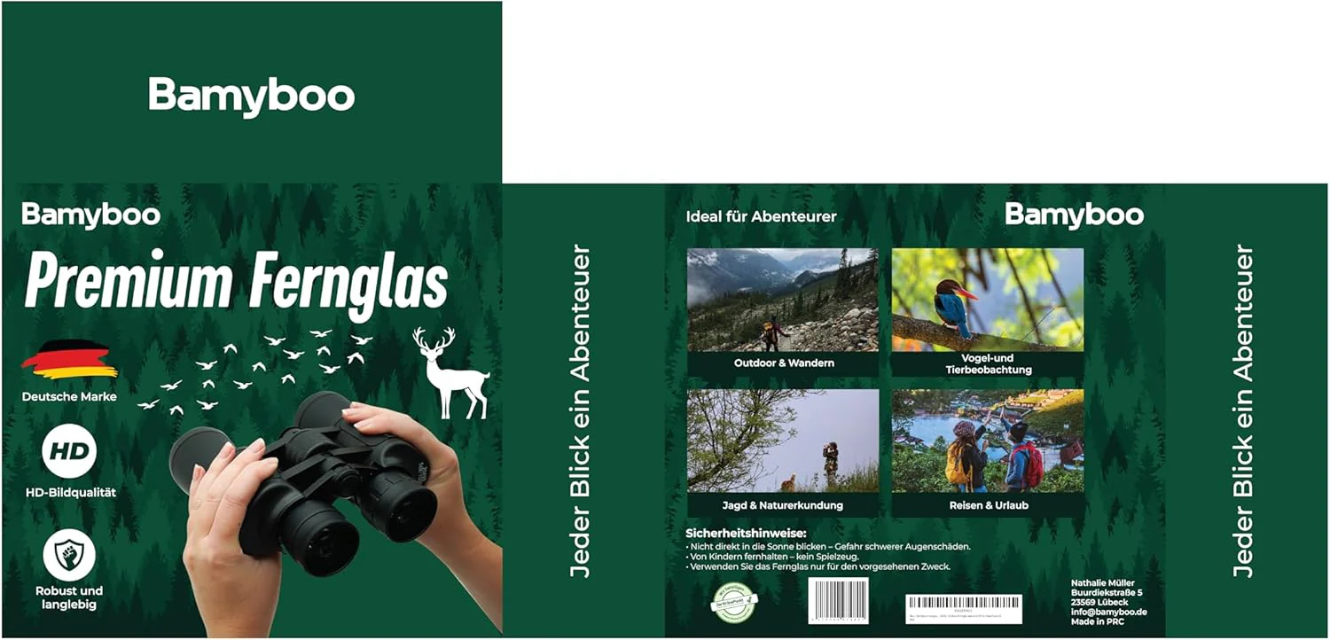 Fernglas – 20x50, Outdoor Fernglas wasserdicht für Erwachsene & Kids - Image 2
