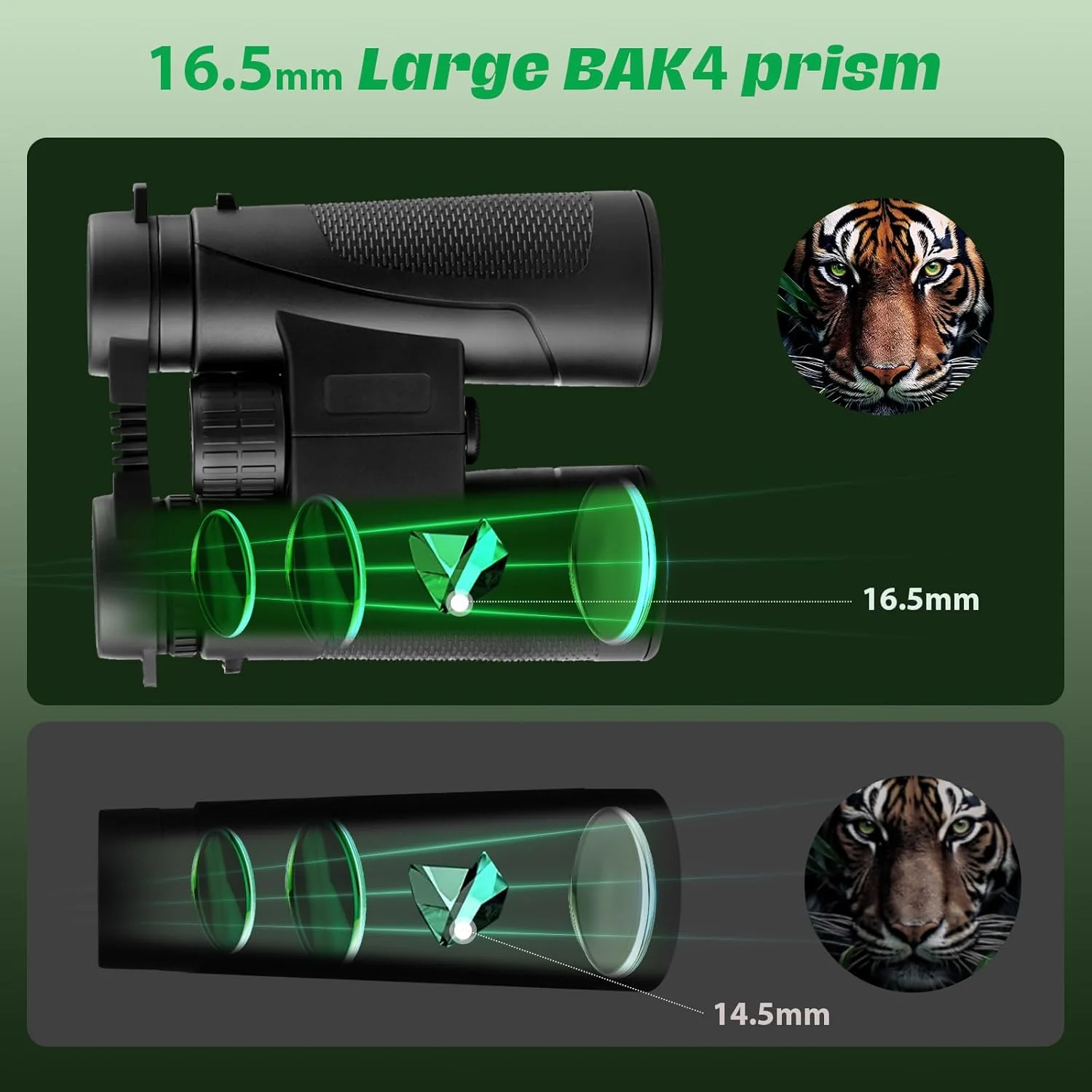 Fernglas für Erwachsene 12x42, HD Ferngläser Wasserdicht mit BAK4 Prisma + FMC Objektiv, für Erwachs - Image 4