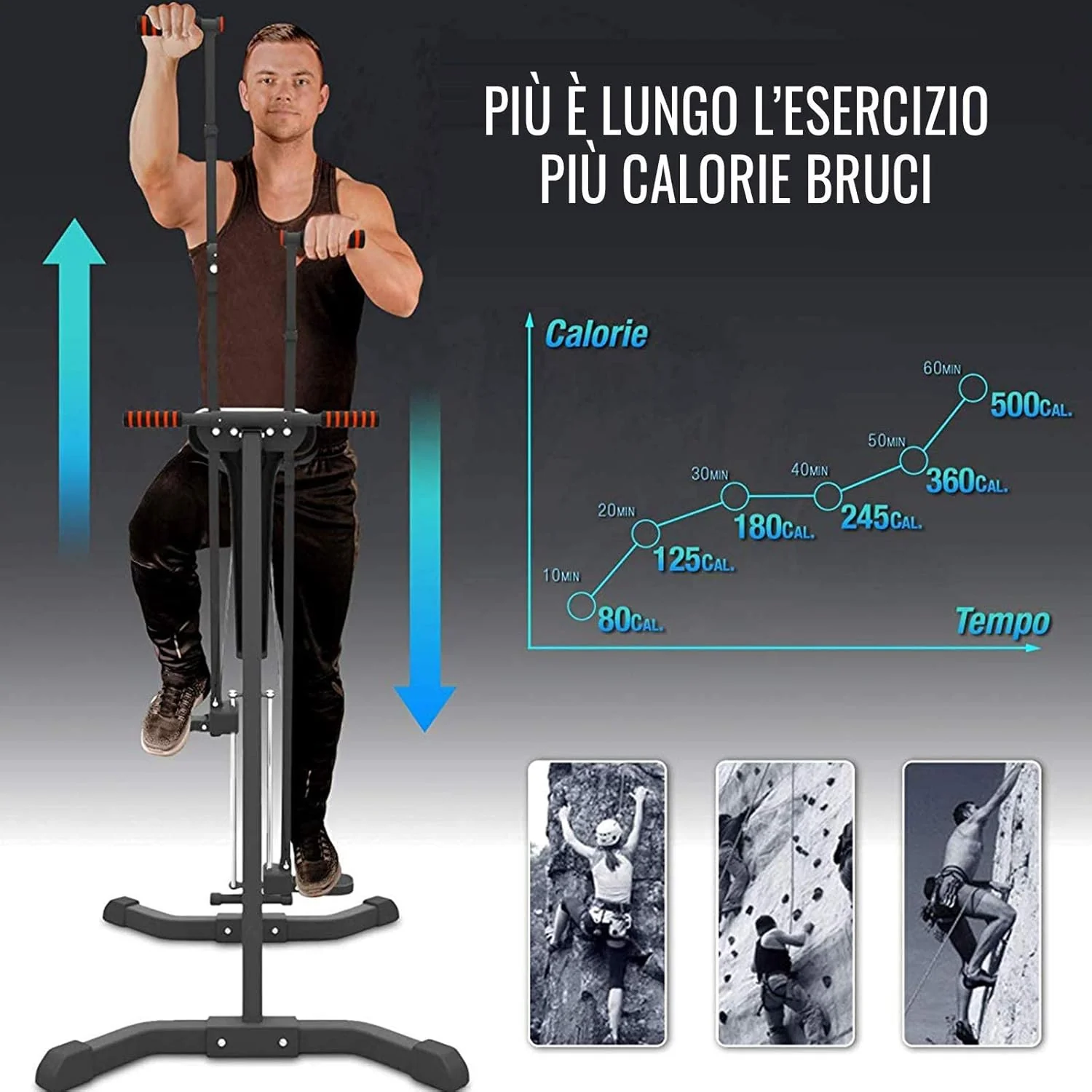 FFitness Maxi Climber Equipment Kletterer Vertikal Climbing Machine Stair Stepper Exercise Trainer H - Image 6
