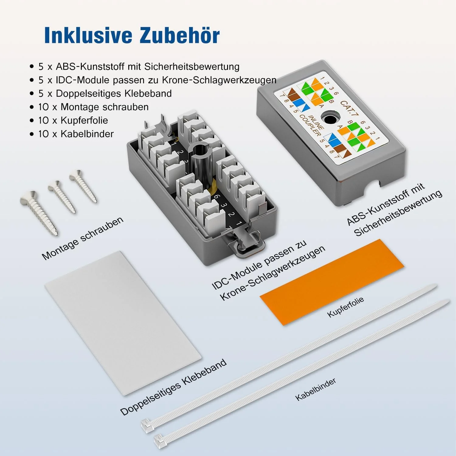 FGB LSA Verbinder Cat6 und Cat7 Geschirmt Connection Box, Verbindungsmodul, POE Kabel Verbinder, für - Image 5