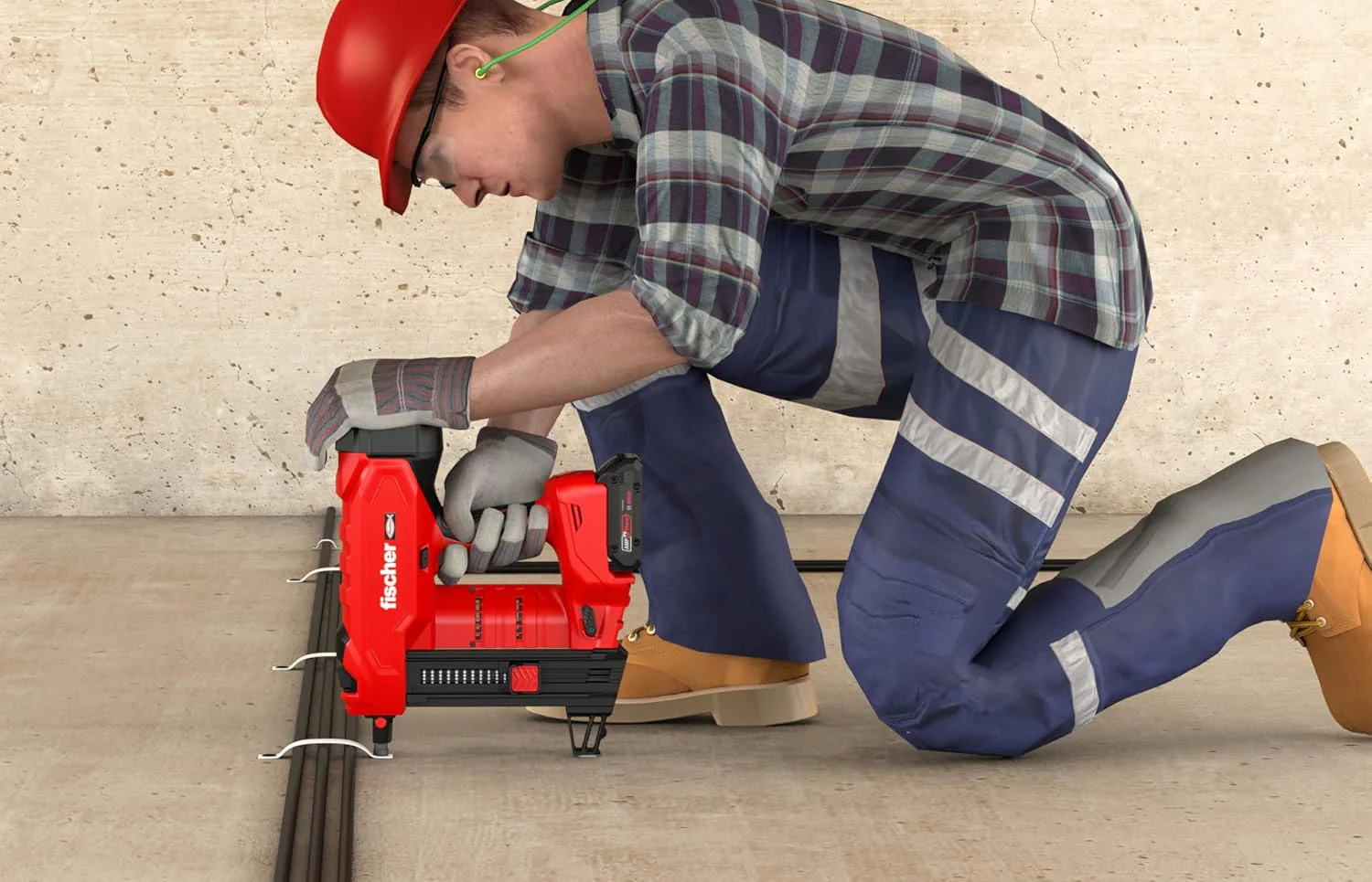 fischer Akku-Beton-Nagler FXC 85 Set, gasfreies Setzgerät, AMPShare Alliance, mit Tiefeneinstellung, - Image 5