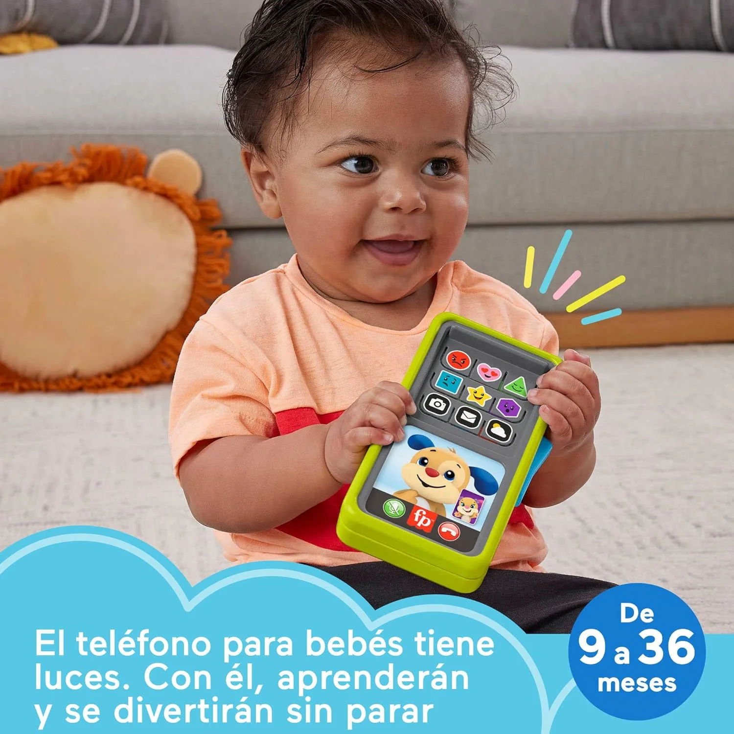 Fisher-Price Lernspass 2-in-1 Smartphone - Spielzeugtelefon mit Lichtern und 75+ Liedern, Version: E - Image 3