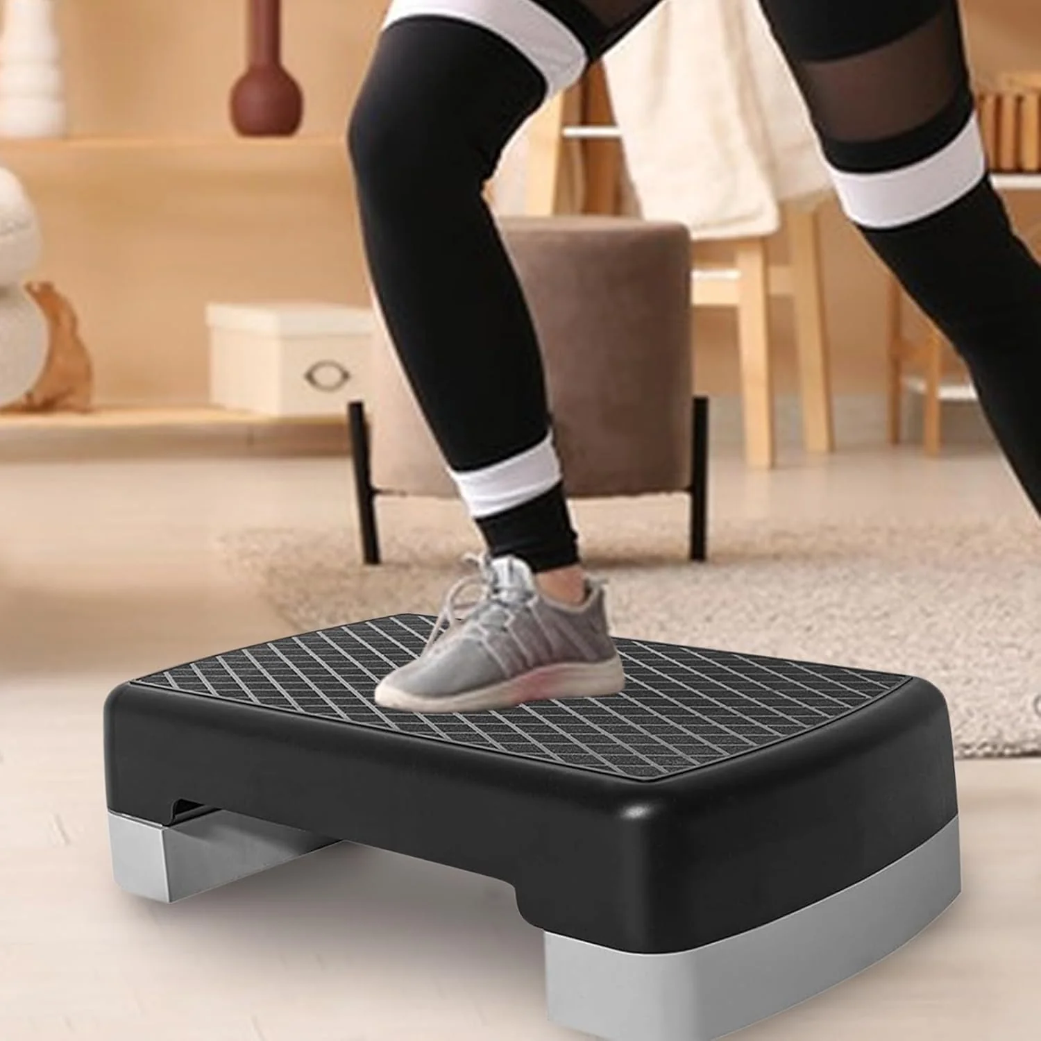Fitness Stepper Für Zuhause, Aerobic Steppbrett 45 Cm, Grosse Hebeplattform Mit Rutschfestem, Spezie - Image 5