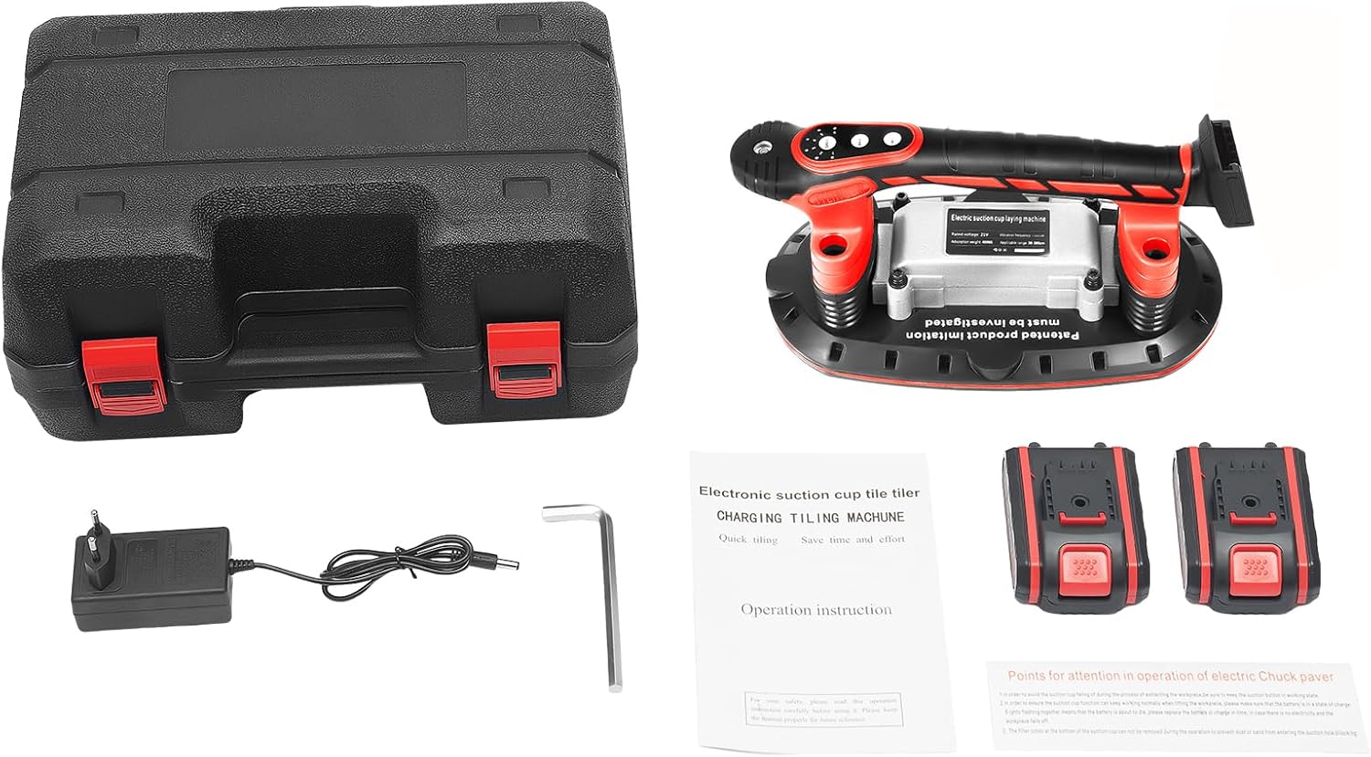 Fliesenschwingungswerkzeug, Fliesen-Vibrations-Werkzeug mit elektrischem Vakuum-Saugnapf 6-Geschwind - Image 4