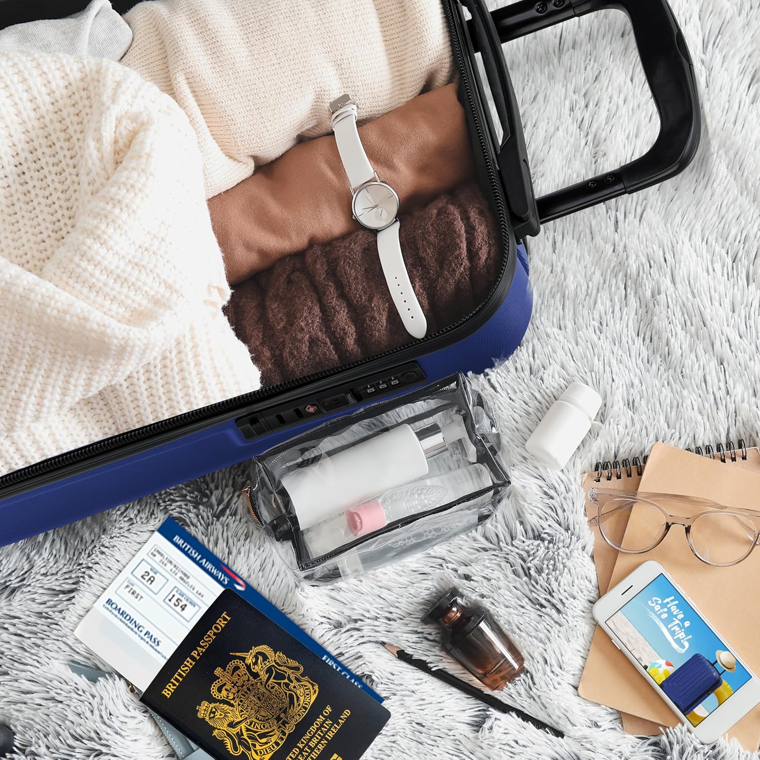 Flight Knight Premium Lightweight Suitcase - TSA-Schloss Mit USB-Anschluss - 8 Spinner-Rader - ABS-H - Image 6