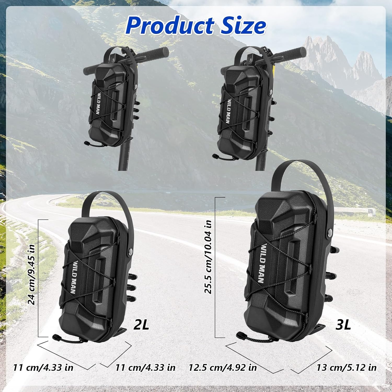 flintronic Scooter Tasche für Roller, 2L/3L Lenkertasche für Elektroroller wasserdichte, Vordertasch - Image 2