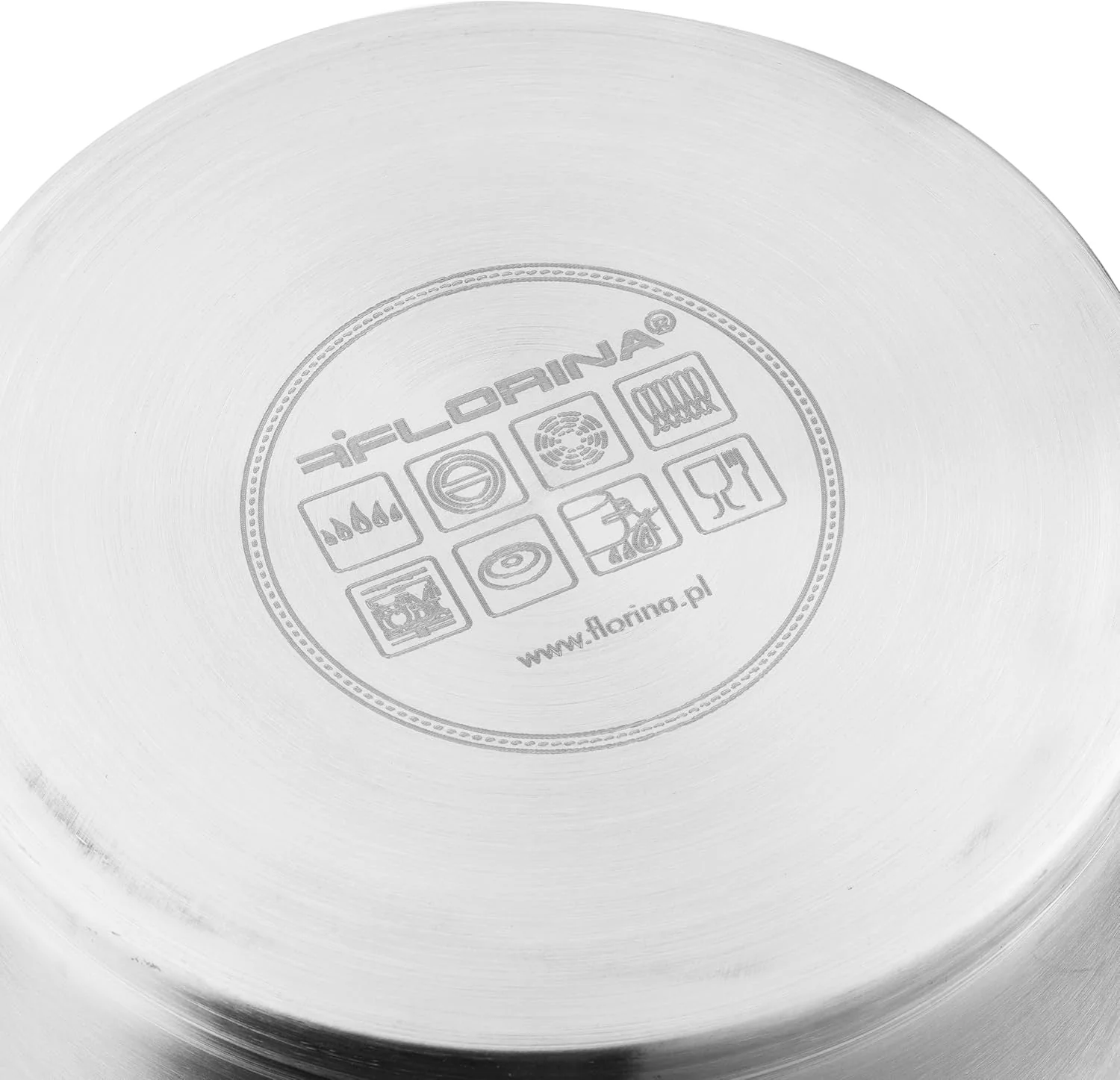 FLORINA Topf aus Edelstahl (3,1 l) 20 cm I Kochtopf mit Glasdeckel I Mit Messbecher und genieteten G - Image 4