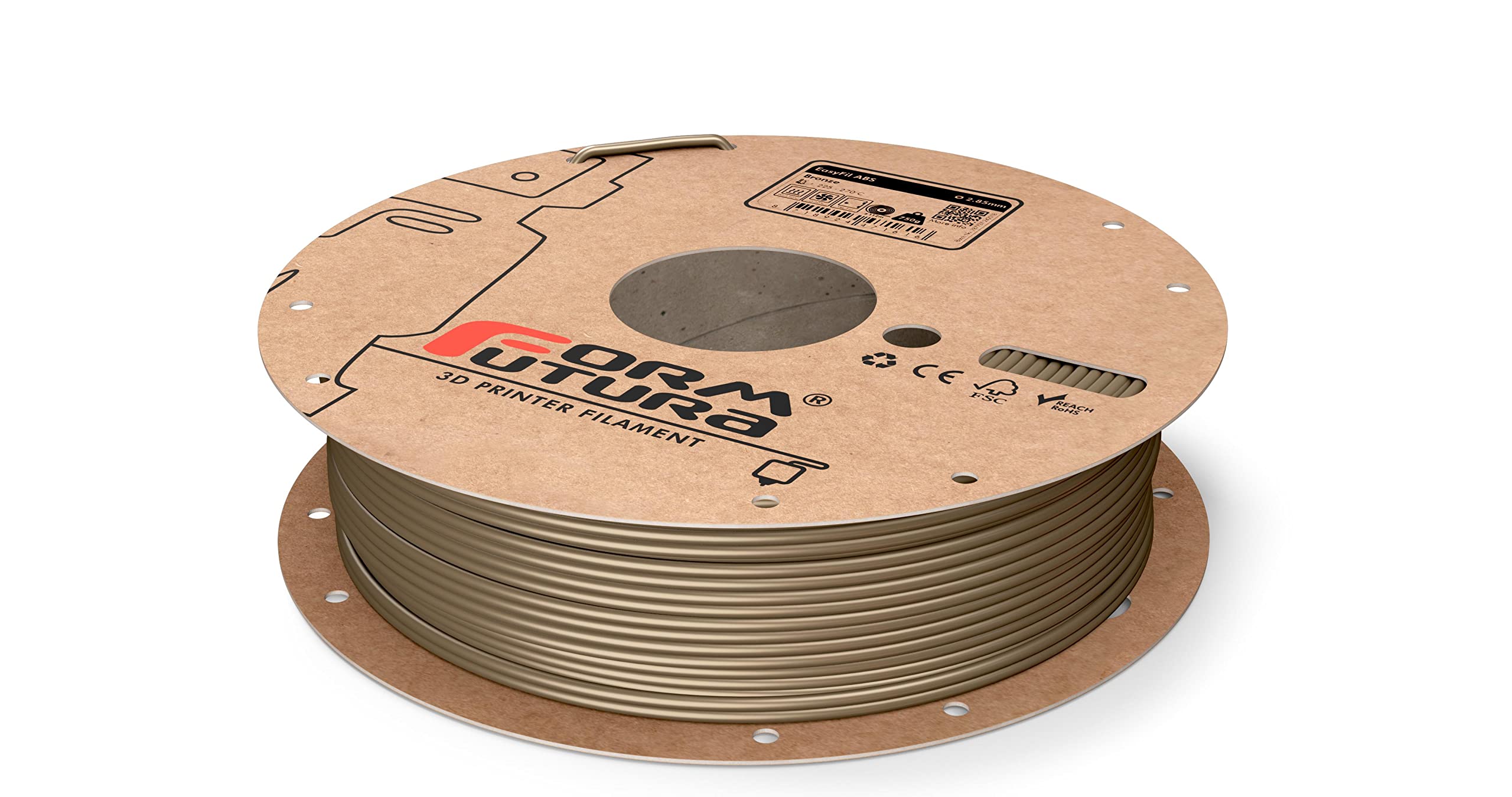 Formafutura 285EABS-BRNZ-0750 easy Filament ABS 2.85 mm, 750 g, bronze Bronze 750 gram 2.85mm, Bronz
