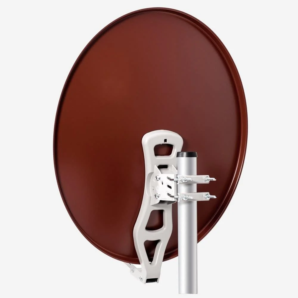 Fuba DAL 800 R Satellitenantenne Alu Ziegelrot 80cm LNB Quad zum Direktanschluss SAT bis 4 Teilnehme - Image 3