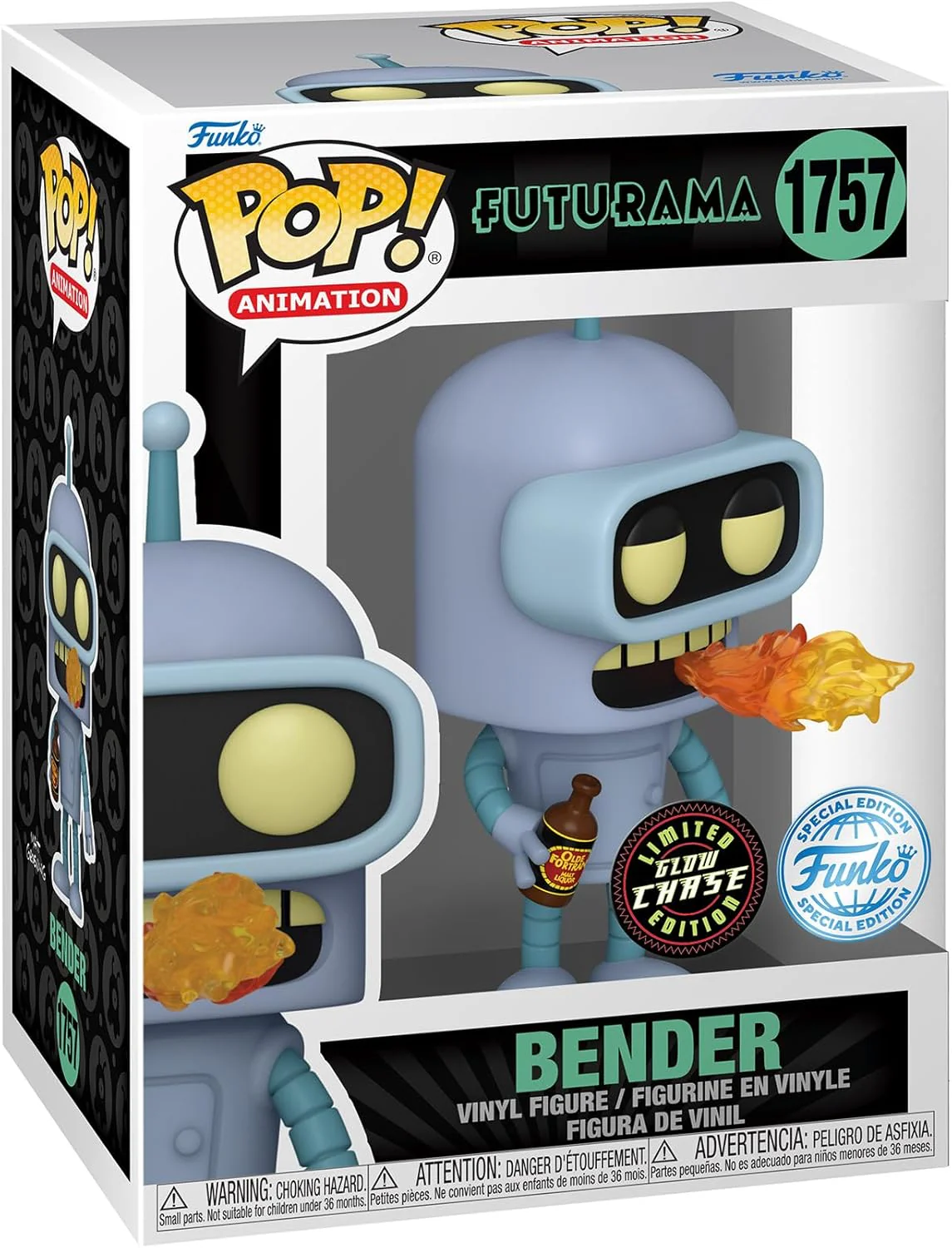 Funko POP! TV: Futurama - Bender - 1/6 Quote Für Seltene Chase-Variante - Leuchtet Im Dunkeln - Viny - Image 3
