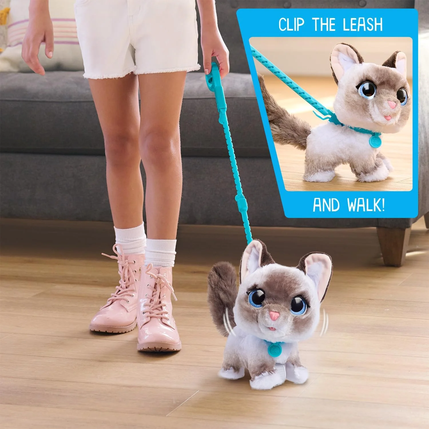 furReal Wag-A-Lots Kitty interaktives Spielzeug, 20 cm gross, hüpfendes Plüschkätzchen mit Soundeffe - Image 2