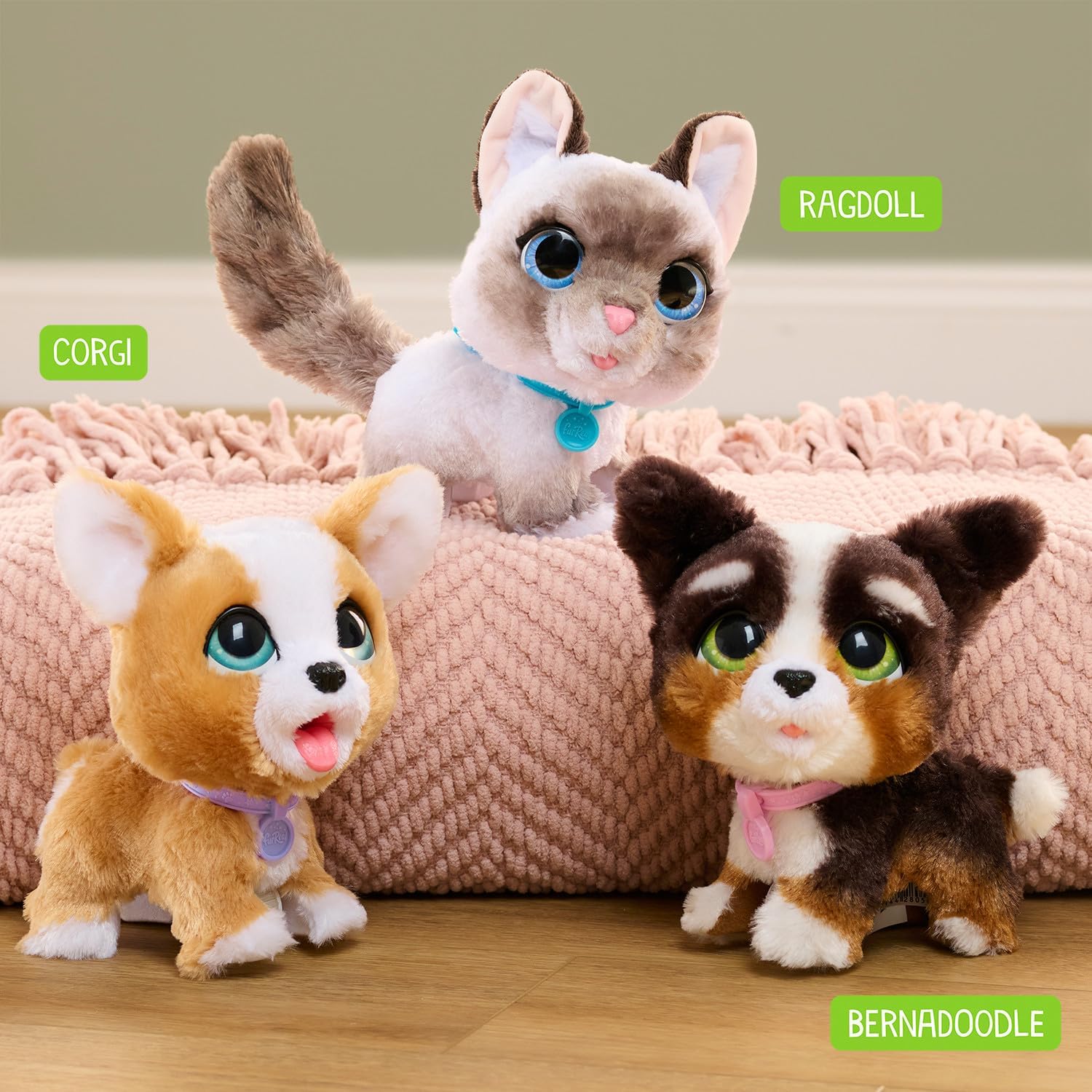 furReal Wag-A-Lots Kitty interaktives Spielzeug, 20 cm gross, hüpfendes Plüschkätzchen mit Soundeffe - Image 6