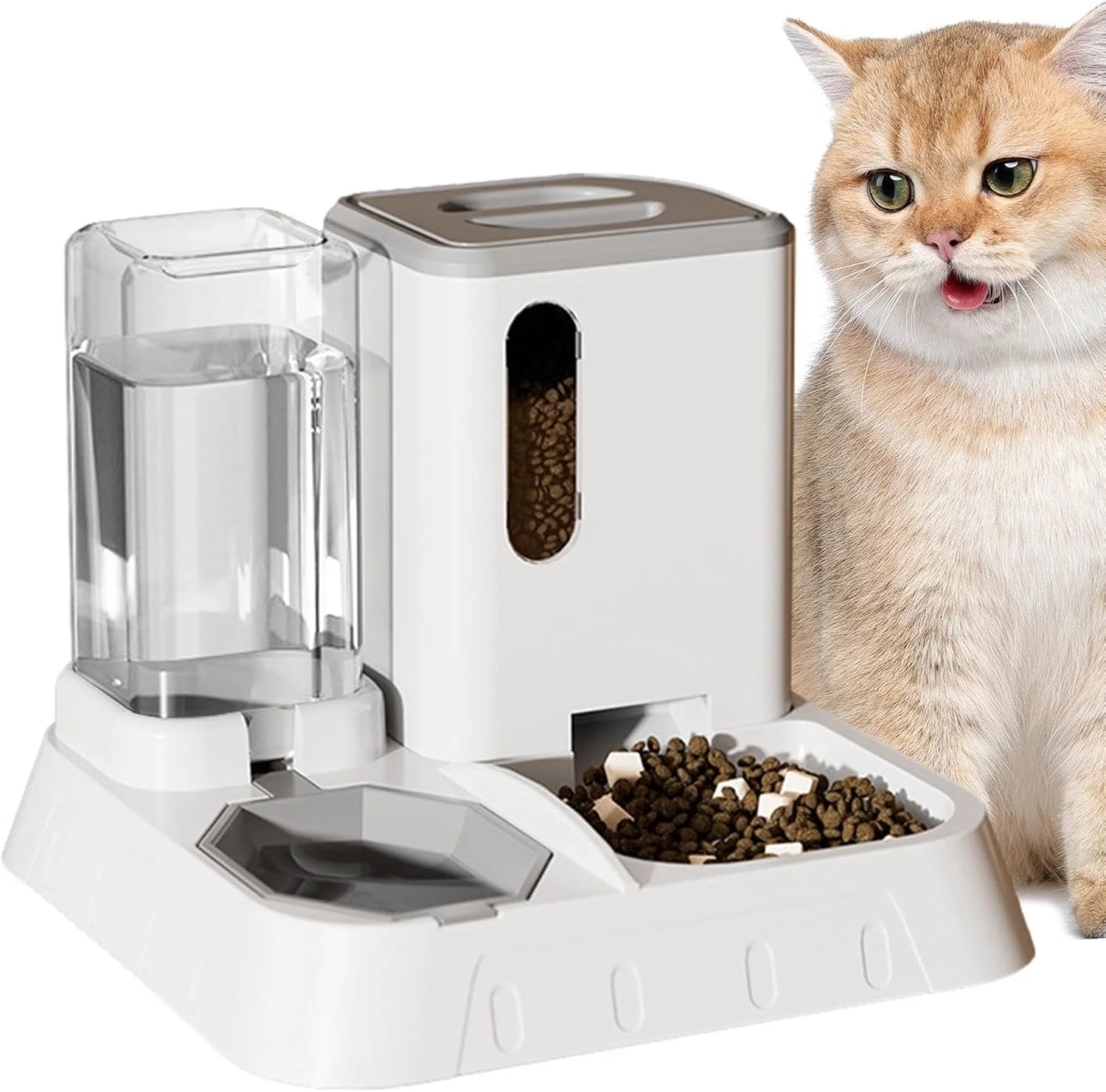 Futter- Und Wasserspender Für Katzen, Automatischer Futterautomaten Für Katzen & Kleine Hunde, 2 In - Image 6