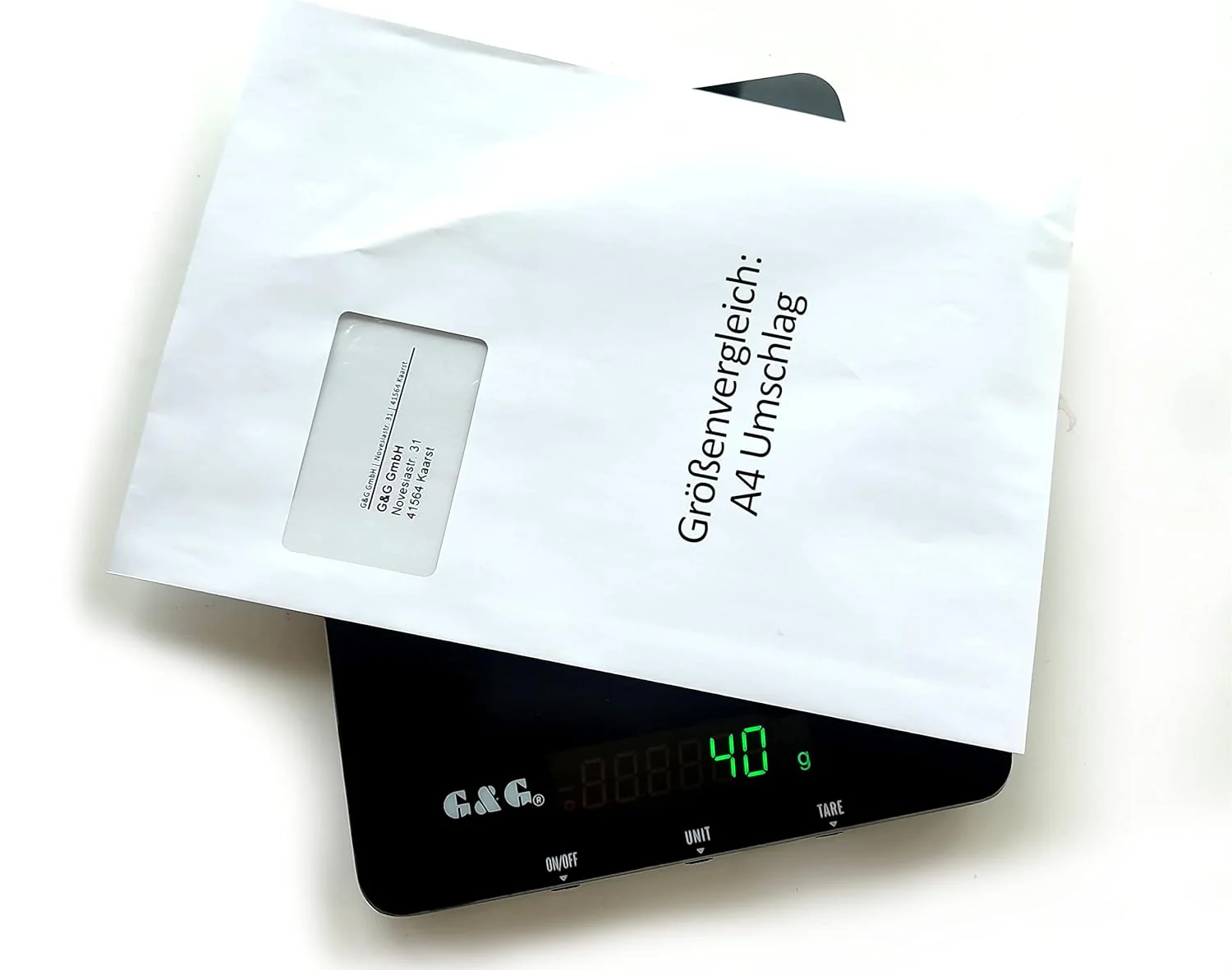 G&G KH-30K, Küchenwaage bis 30kg/1g, 29 * 23 cm gross, einstellbare Abschaltautomatik,mit Netzteil u - Image 3