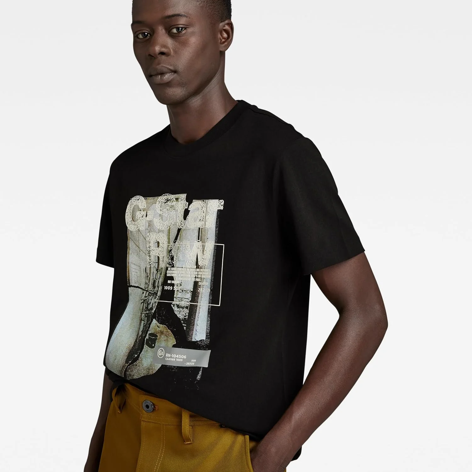 G-Star RAW Herren Hq Print T-Shirt S Schwarz (Dk Black D23899-c336-6484), S Schwarz (Dk Black D23899 - Image 5