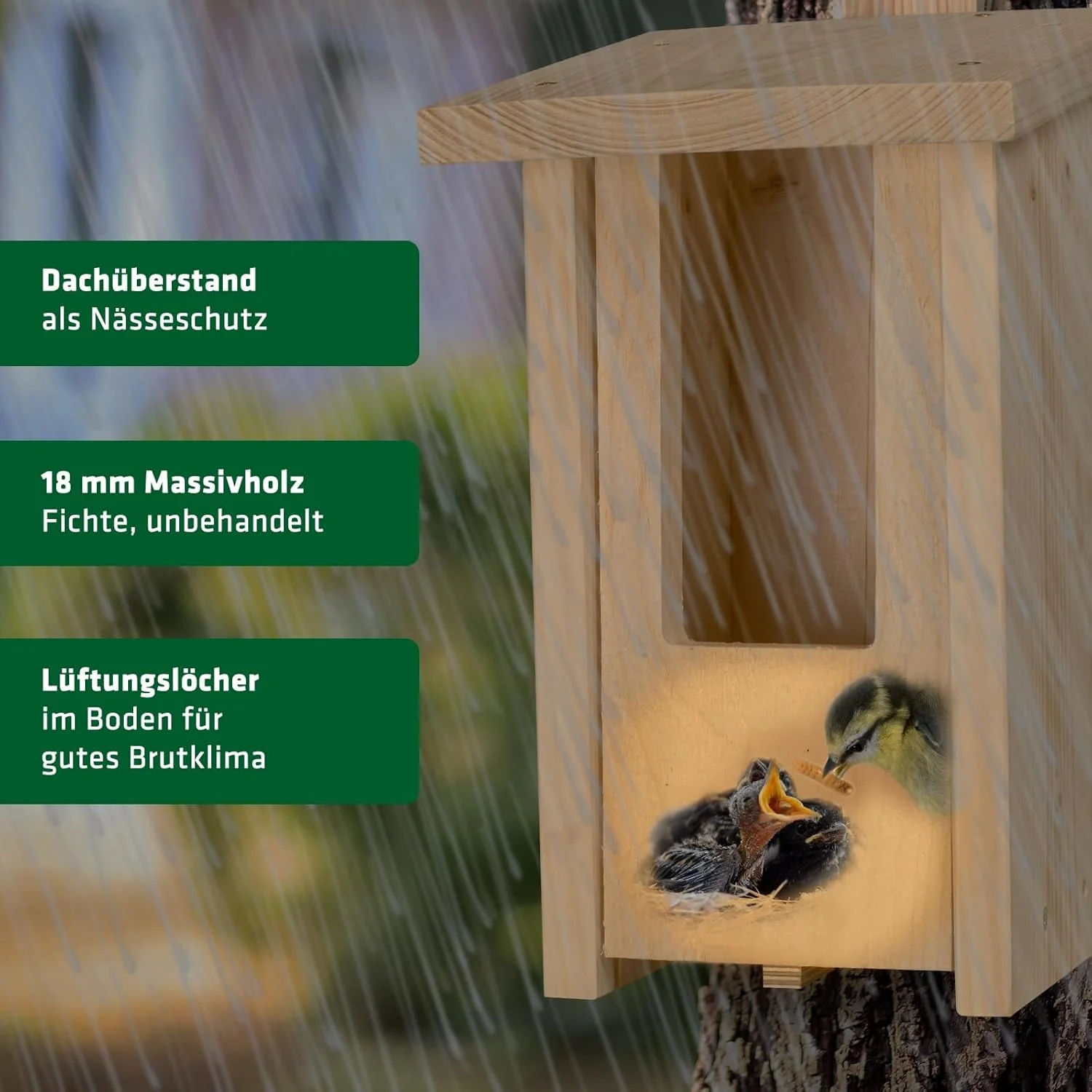 Gardigo Nistkasten für Rotkehlchen | Made in Germany, aus deutschem Holz, Vogelhaus, verschraubt, un - Image 7
