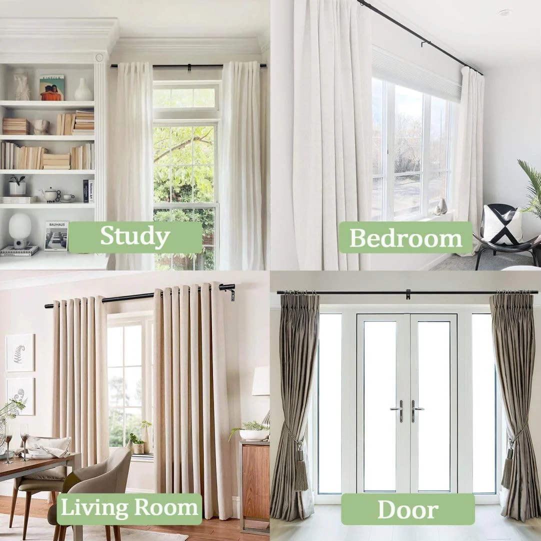 Gardinenstange Ausziehbar Vorhangstange Verstellbare Länge Gardinenstange Edelstahl Curtain Rod für - Image 6