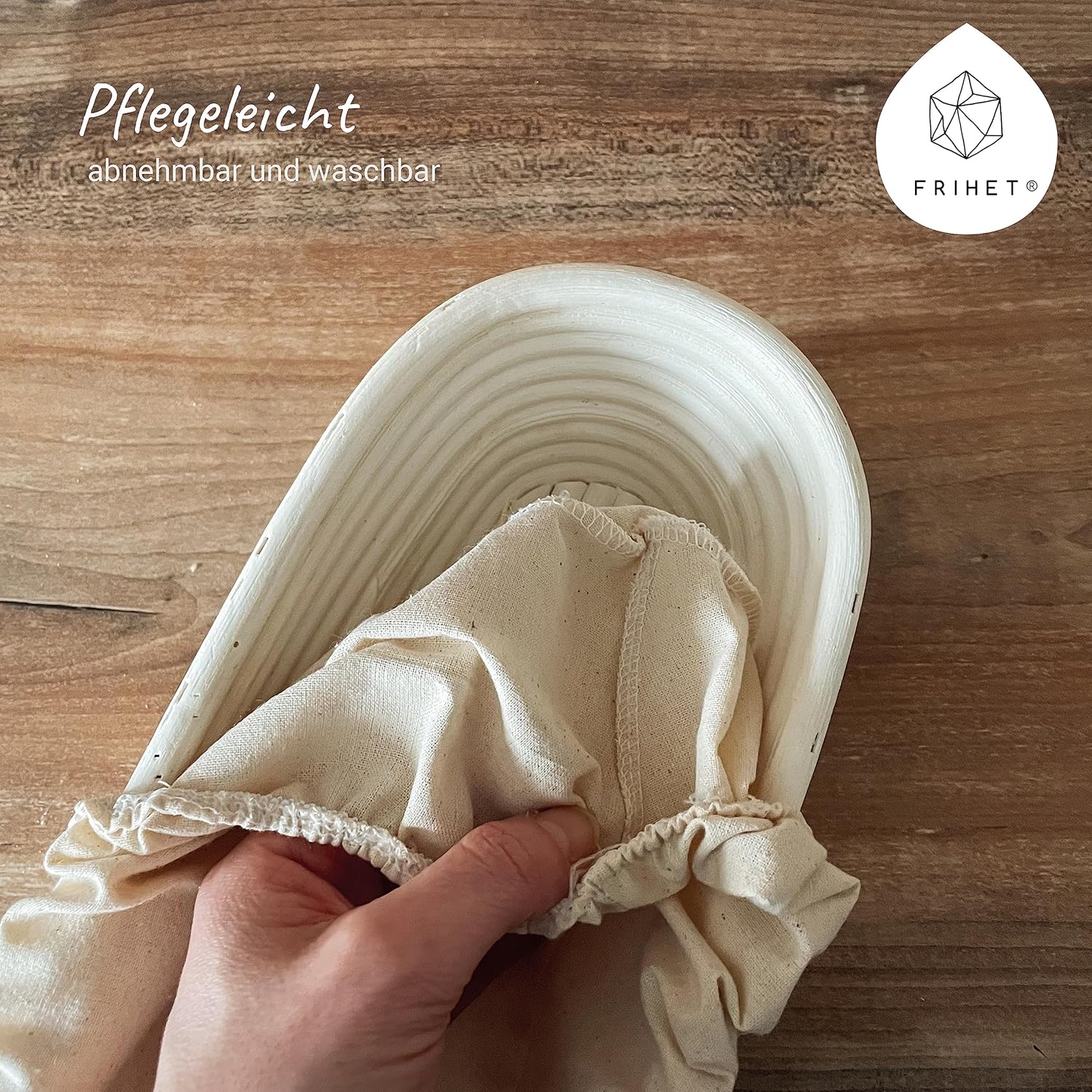 Gärkorb zum Brotbacken Brotbackform Gärkorb aus Rattan/Peddigrohr - oval 28cm (0.5kg Brotteig) oval - Image 5