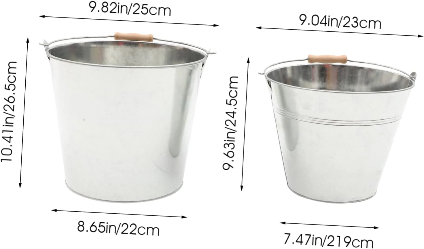 Garneck 2stücke Ascheeimer Für Draussen Und Drinnen Kohleeimer Für Grill Kamin Und Feuerstelle Eimer - Image 6