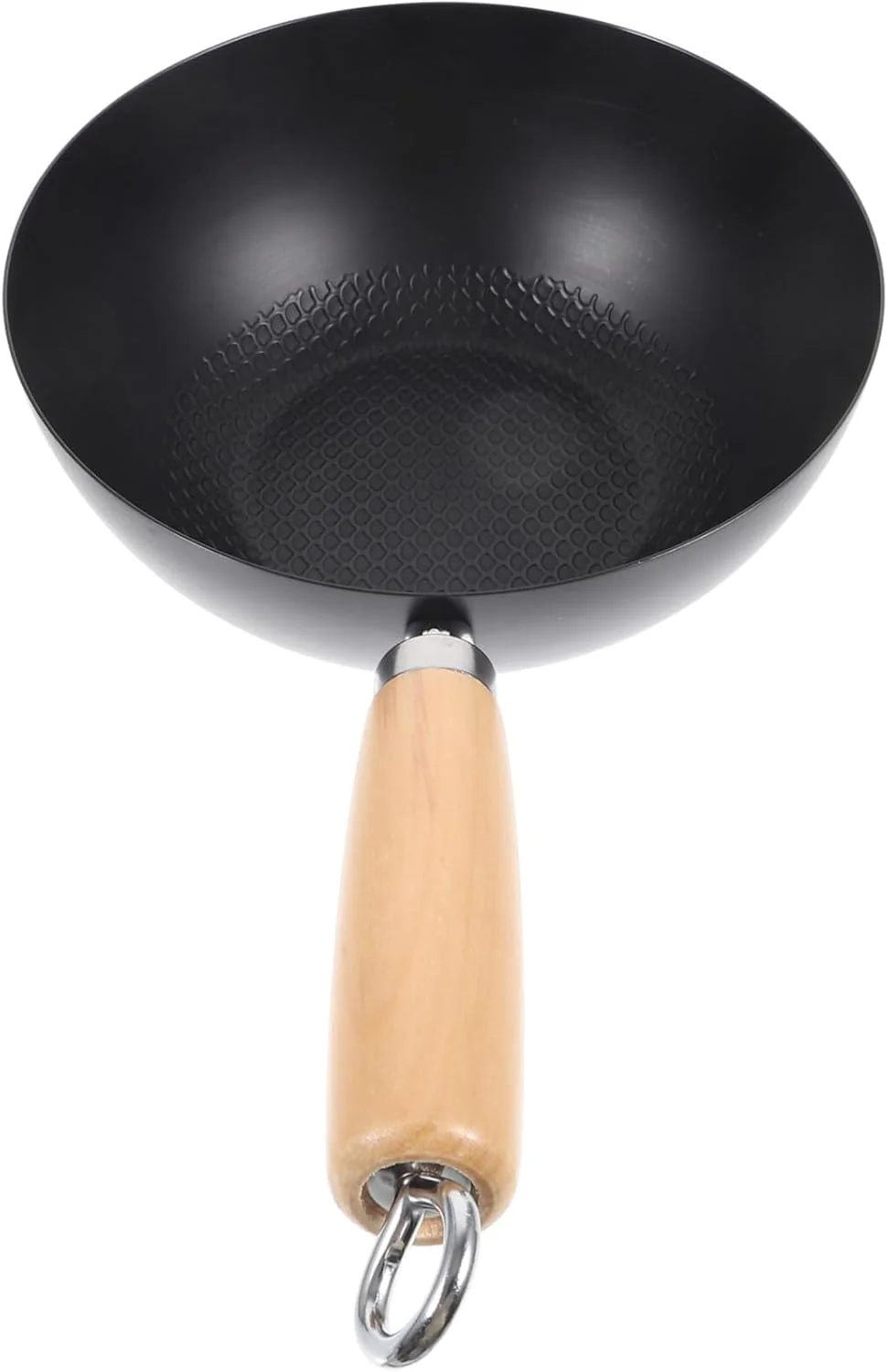 Garneck Gusseisen-Wok-Pfanne Kleiner Japanischer Wok Chinesischer Wok Aus Handgehämmertem Eisen Brat - Image 5