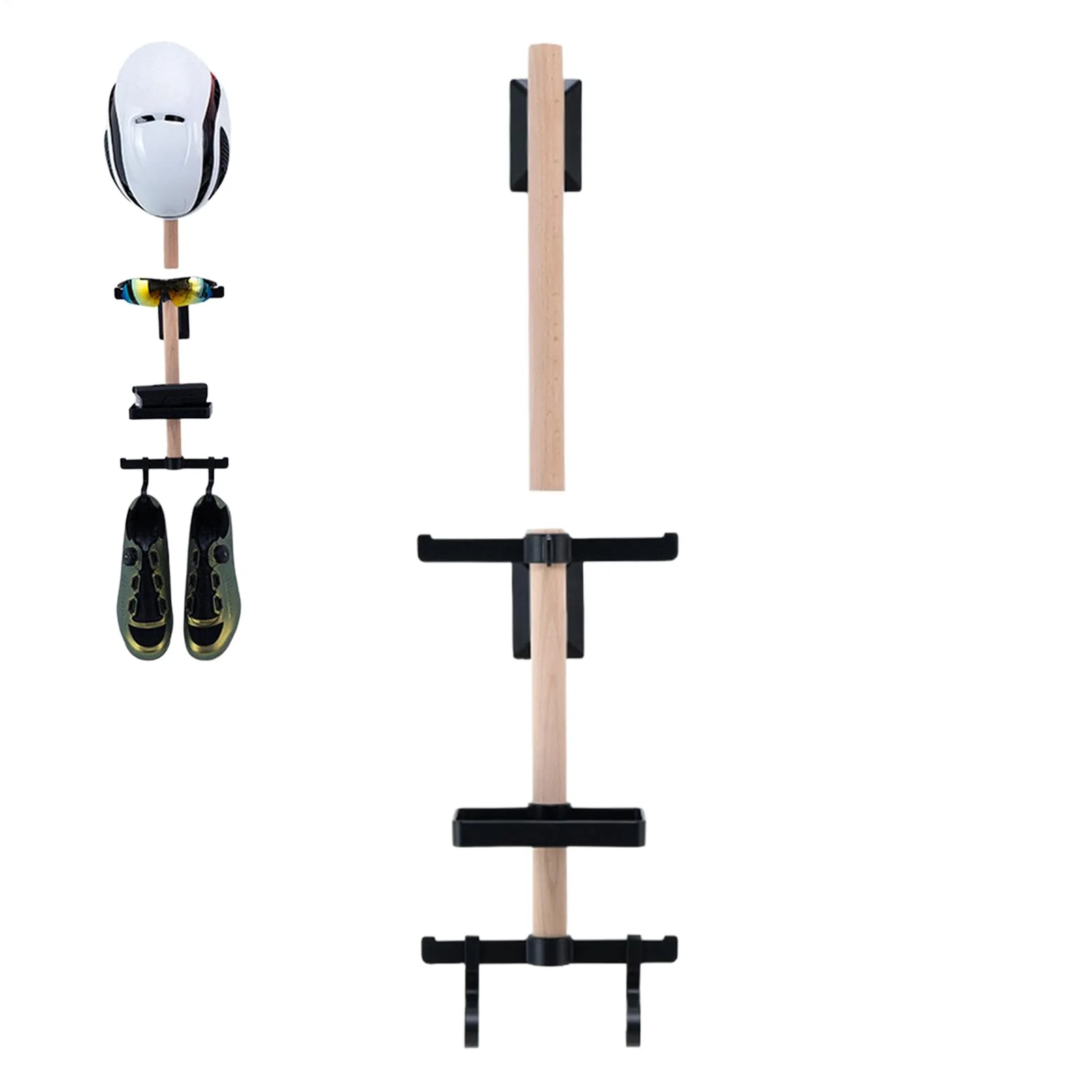 Gear-Rack Wand-Organizer Für Fahrradzubehör | Holz Vertikale Fahrradzubehör Halterung | Innen Fahrra