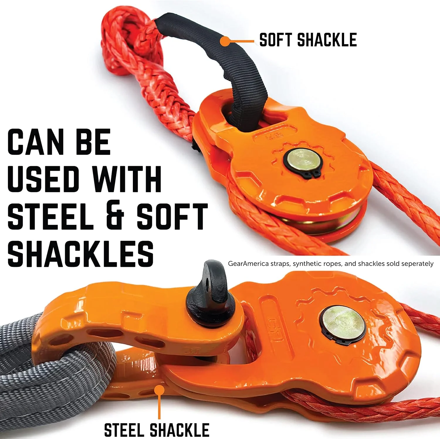 GearAmerica Mega Snatch Block 25 Tonnen Stärke | Hochleistungs-Windenrolle für Kunststoffseile oder - Image 5