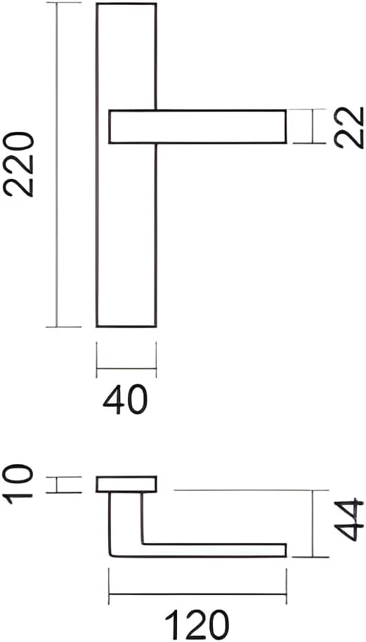 Gedotec Drückergarnitur Schwarz matt [BB - Buntbart] 1x Tür Beschläge Langschild I Türgriffe Innentü - Image 6