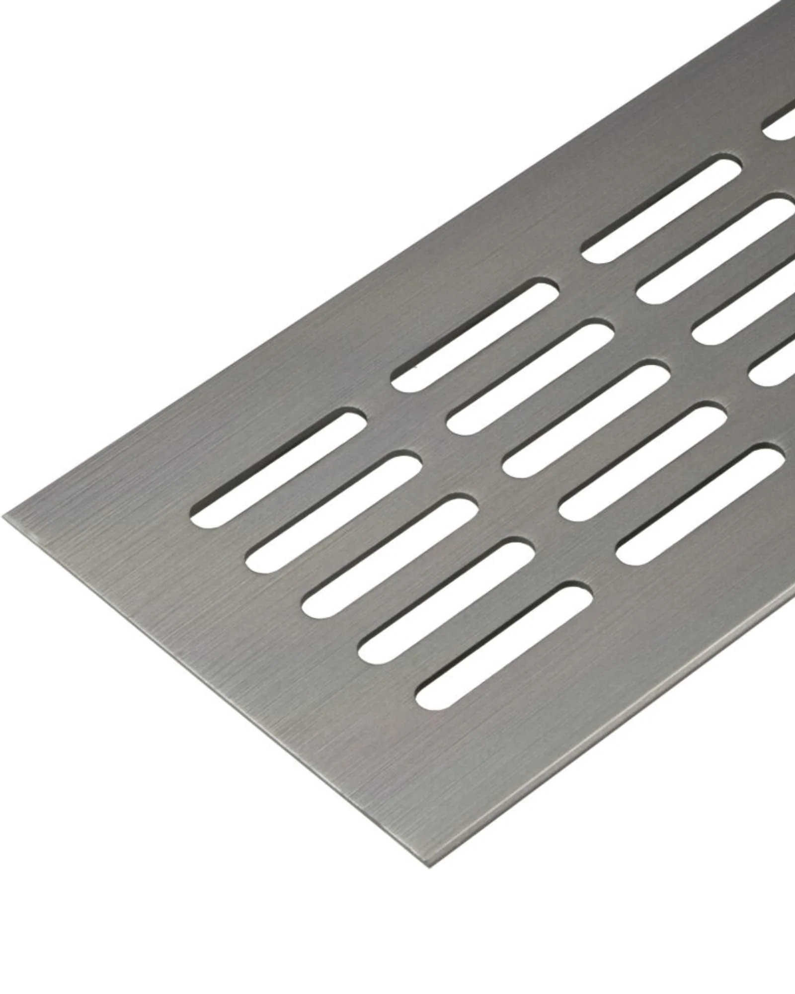 Gedotec Lüftungsgitter eckig aus Aluminium | 1 Stück Abluft-Gitter Edelstahl-Finish 600 x 60 mm | Tü