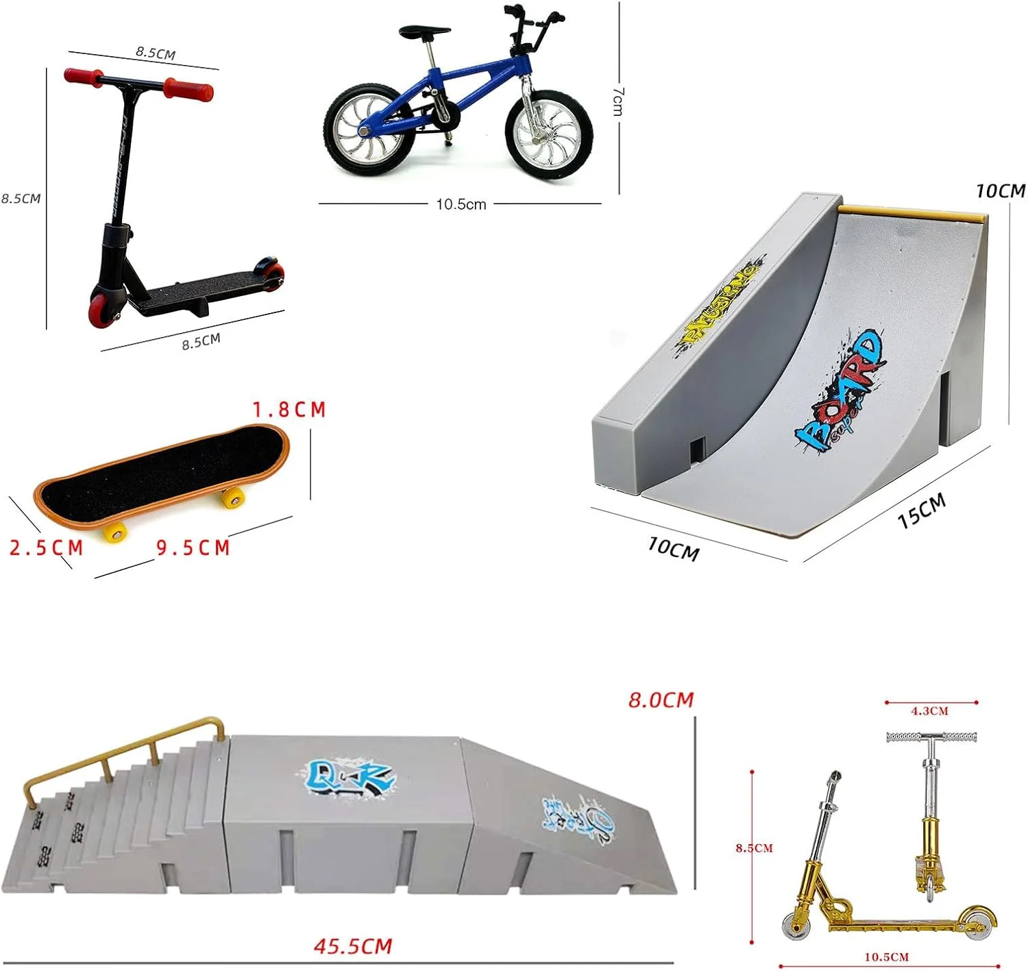 Generisch Finger Skateboard Rampe Set Fingerboard Rampe, Skate Park Kit Mit Rampen, Ultimate Fingers - Image 2