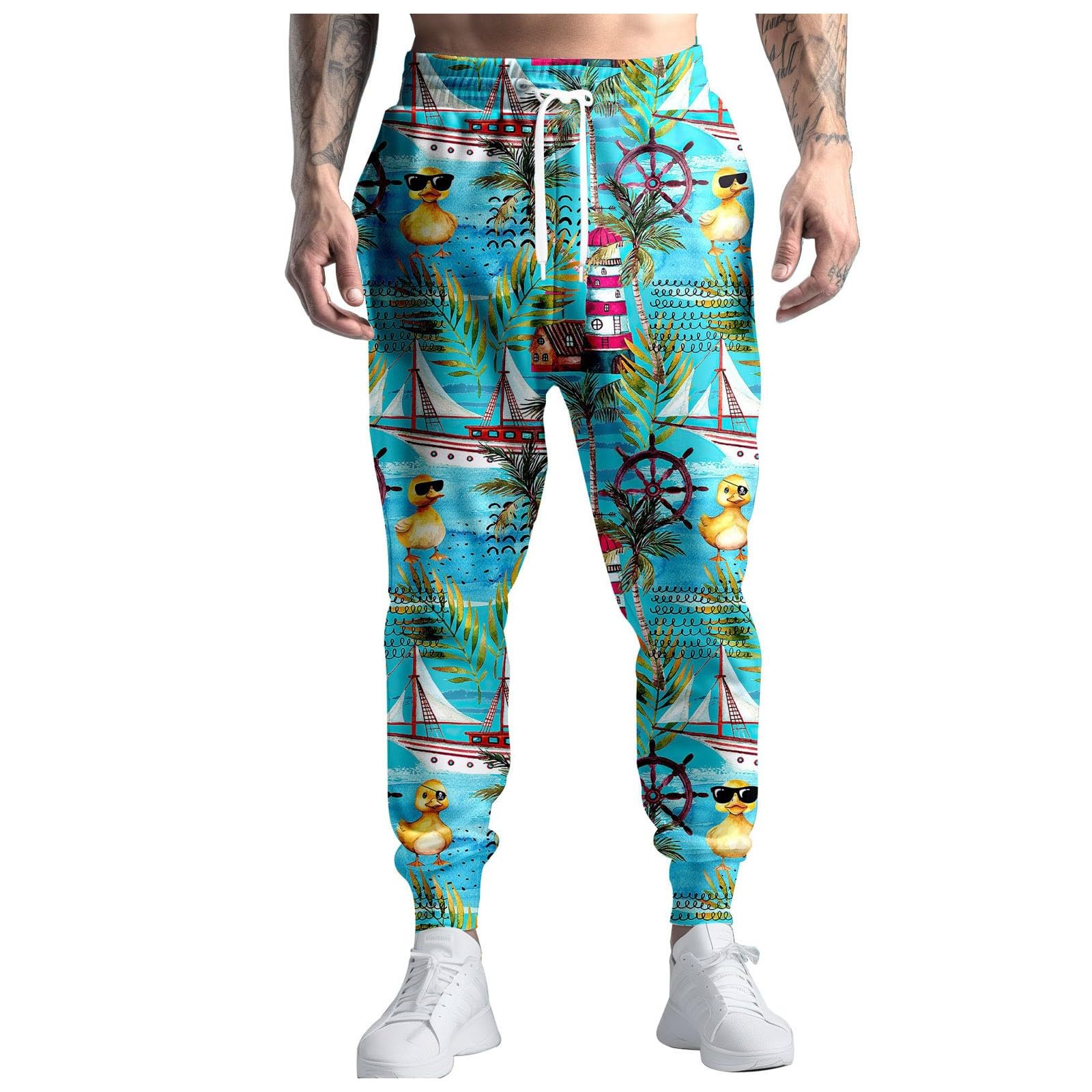 Generisch Herren Jogginghose Langes 80er-Jahre-Kostüme für Herren, Jogginghose, Freizeithose, Laufho