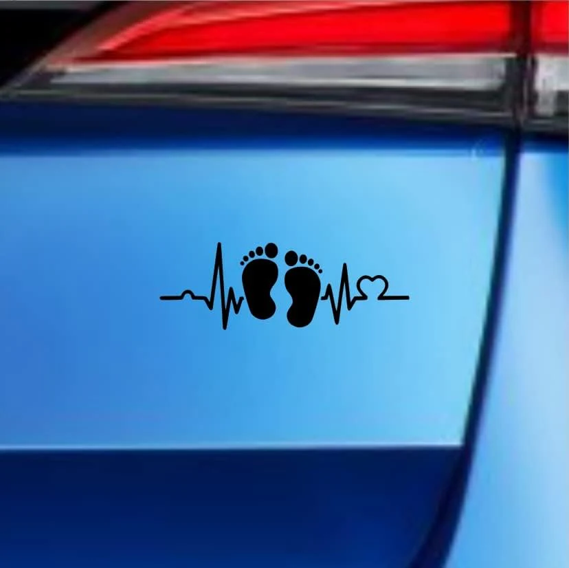 Generisch Herzschlag Füsse Aufkleber Sticker Baby Kinder Love Mama Junge Mädchen Sparset (2X S 2X L - Image 5