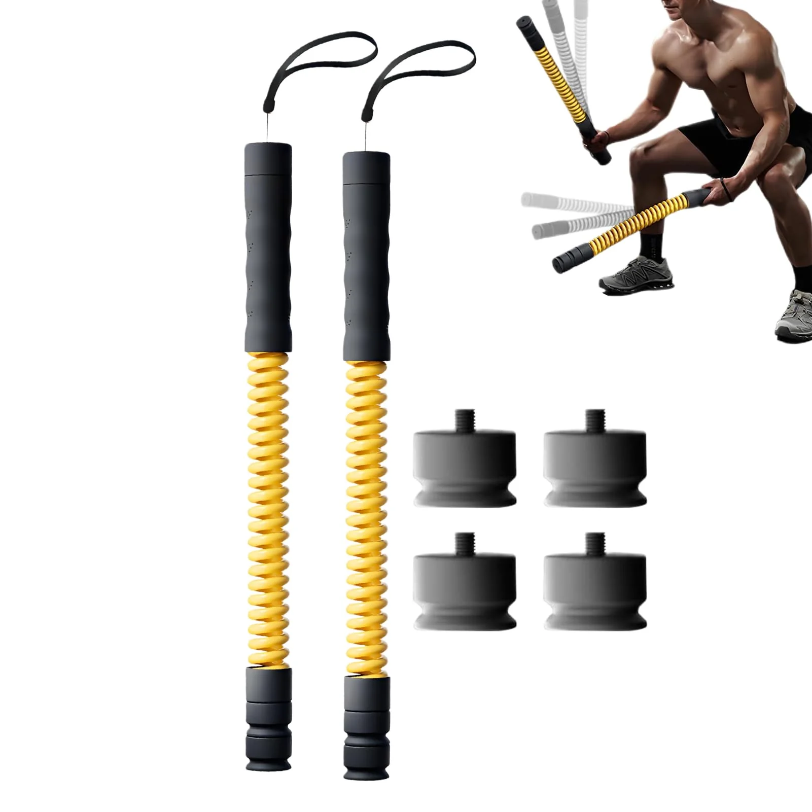 Generisch Kampfseil Für Heimfitness | Gewichtetes Fitness Trainingsgerät | 2-TLG. Seile Zum Armmuske