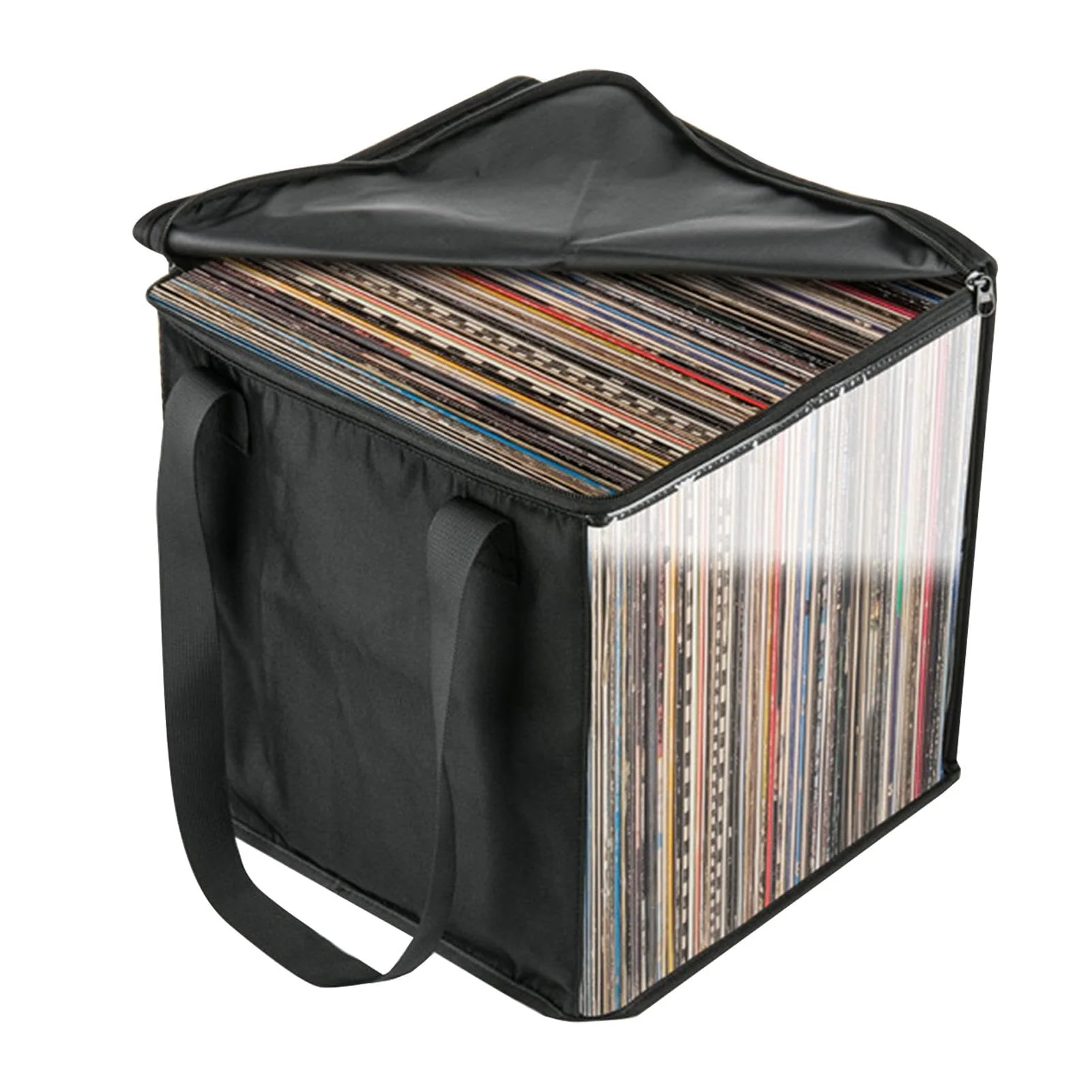 Generisch Schallplattenkoffer, Vinyl-Aufbewahrungskoffer für 30,5 cm Schallplatten, Staubdichte LP-V