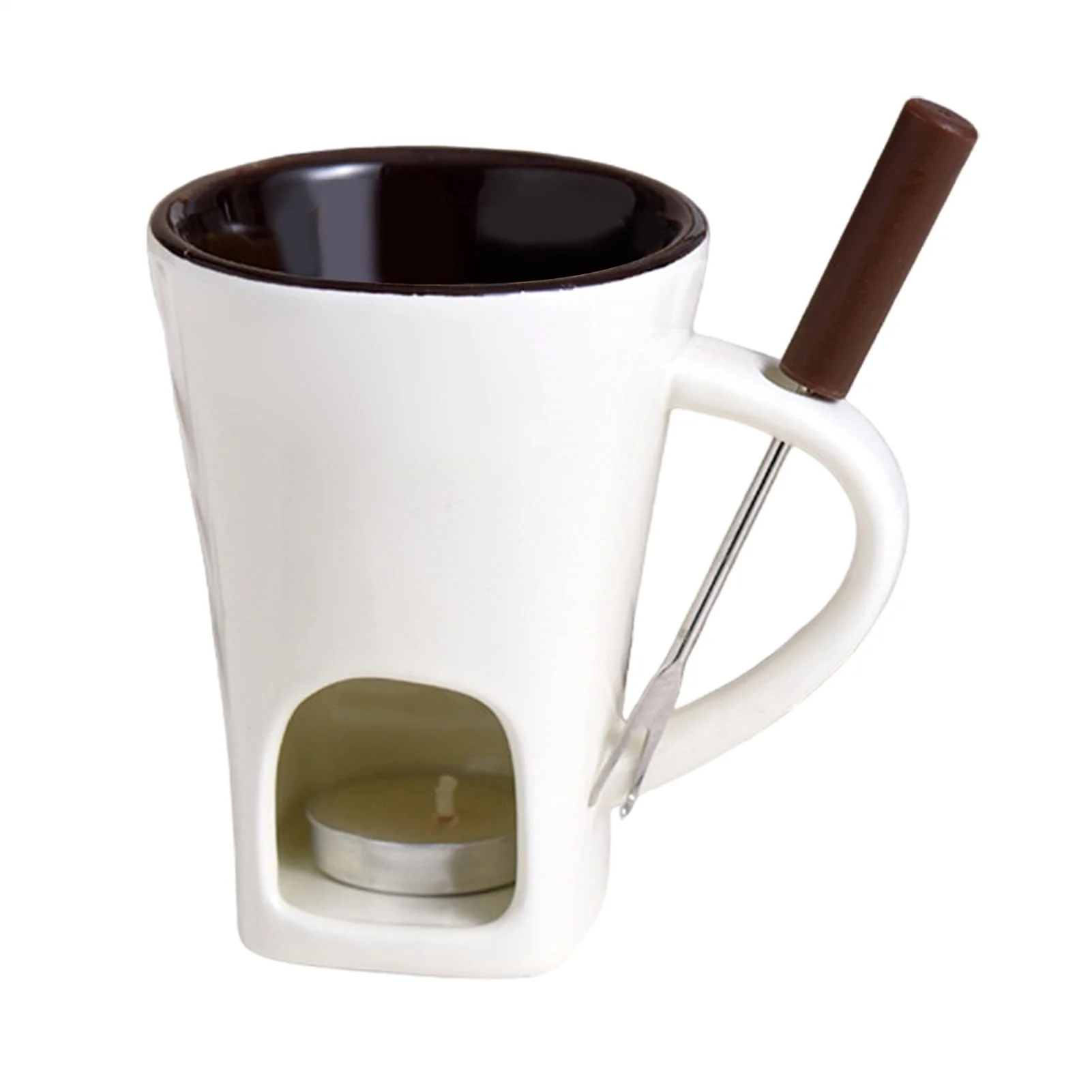 Generisch Schokoladenfondue Becher, Keramik Schokoladen Schmelzbecher Mit Gabel, Mehrzweck Chocolate