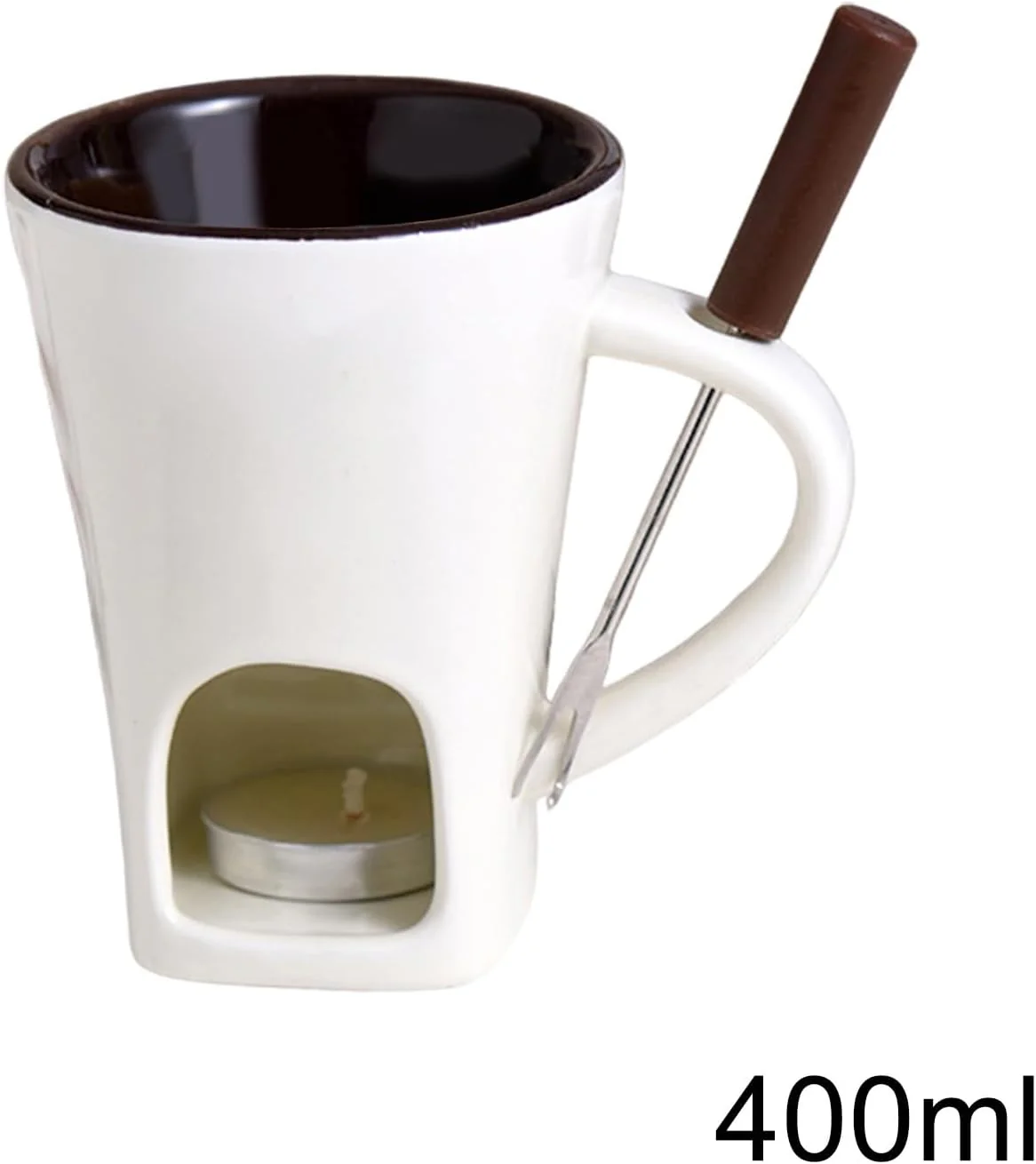 Generisch Schokoladenfondue Becher, Keramik Schokoladen Schmelzbecher Mit Gabel, Mehrzweck Chocolate - Image 7